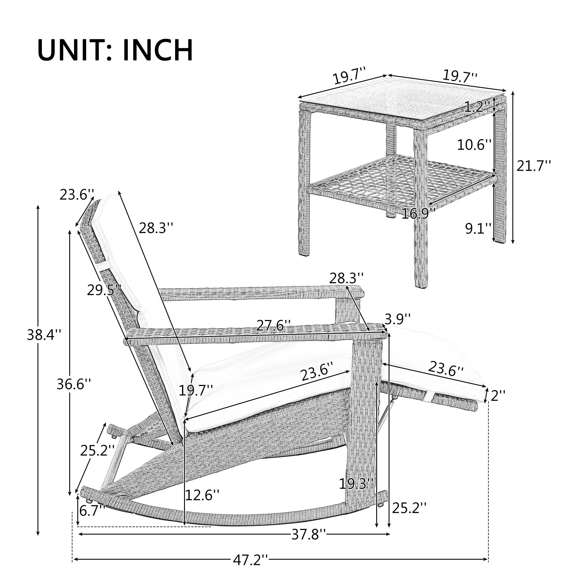 Forclover ALW37-10DB Patio-Conversation-Sets - View #3
