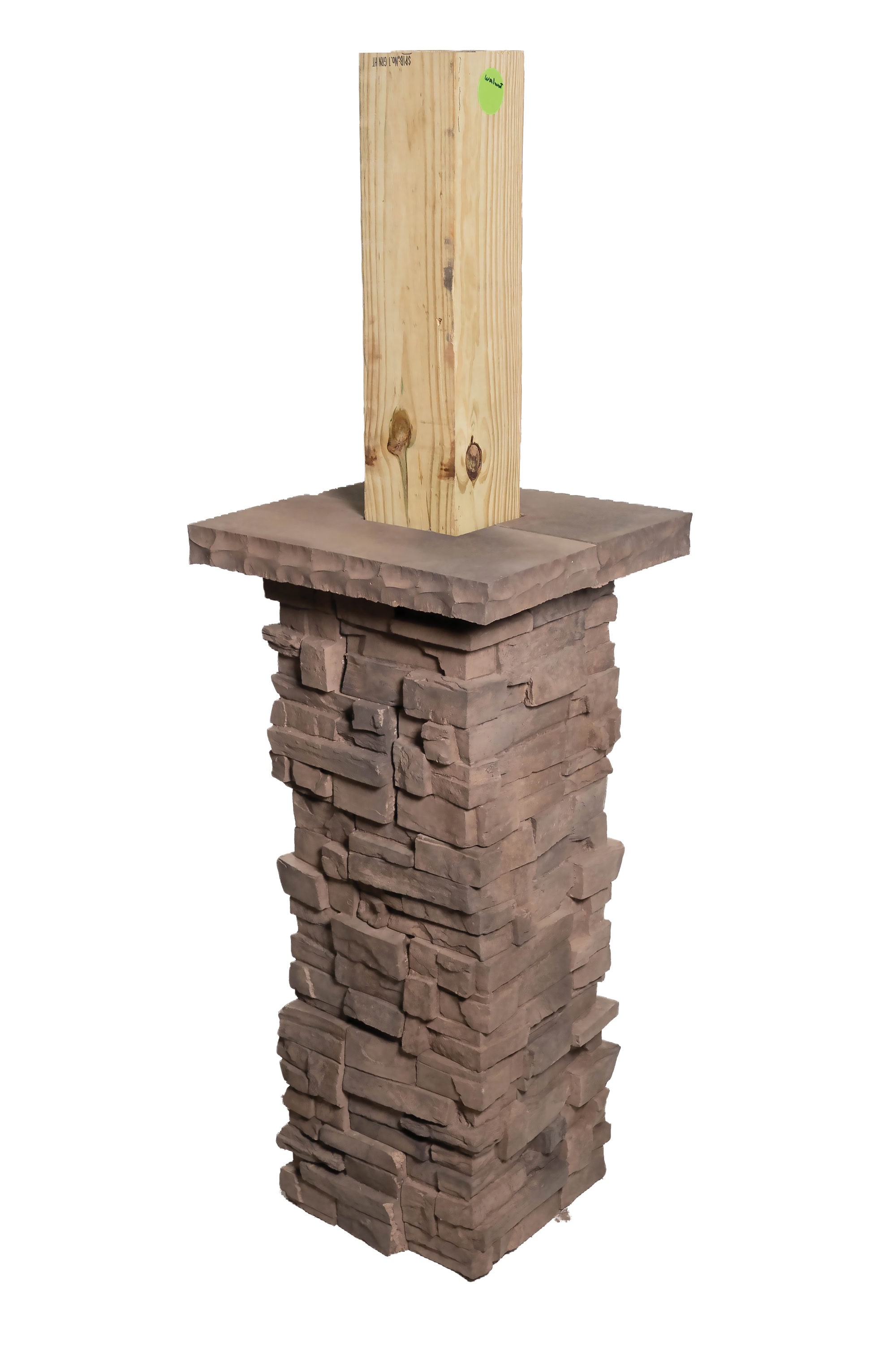 ClipStone CSS.12.011.2 14-in x 14-in ColumnWrap ProStack 1 Linear feet Walnut Manufactured stone veneer