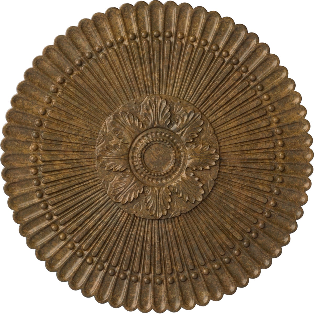 Ekena Millwork CM30NERZS Nexus 30-in W x 30-in L Painted Rubbed Bronze Polyurethane Whole Ceiling Medallion