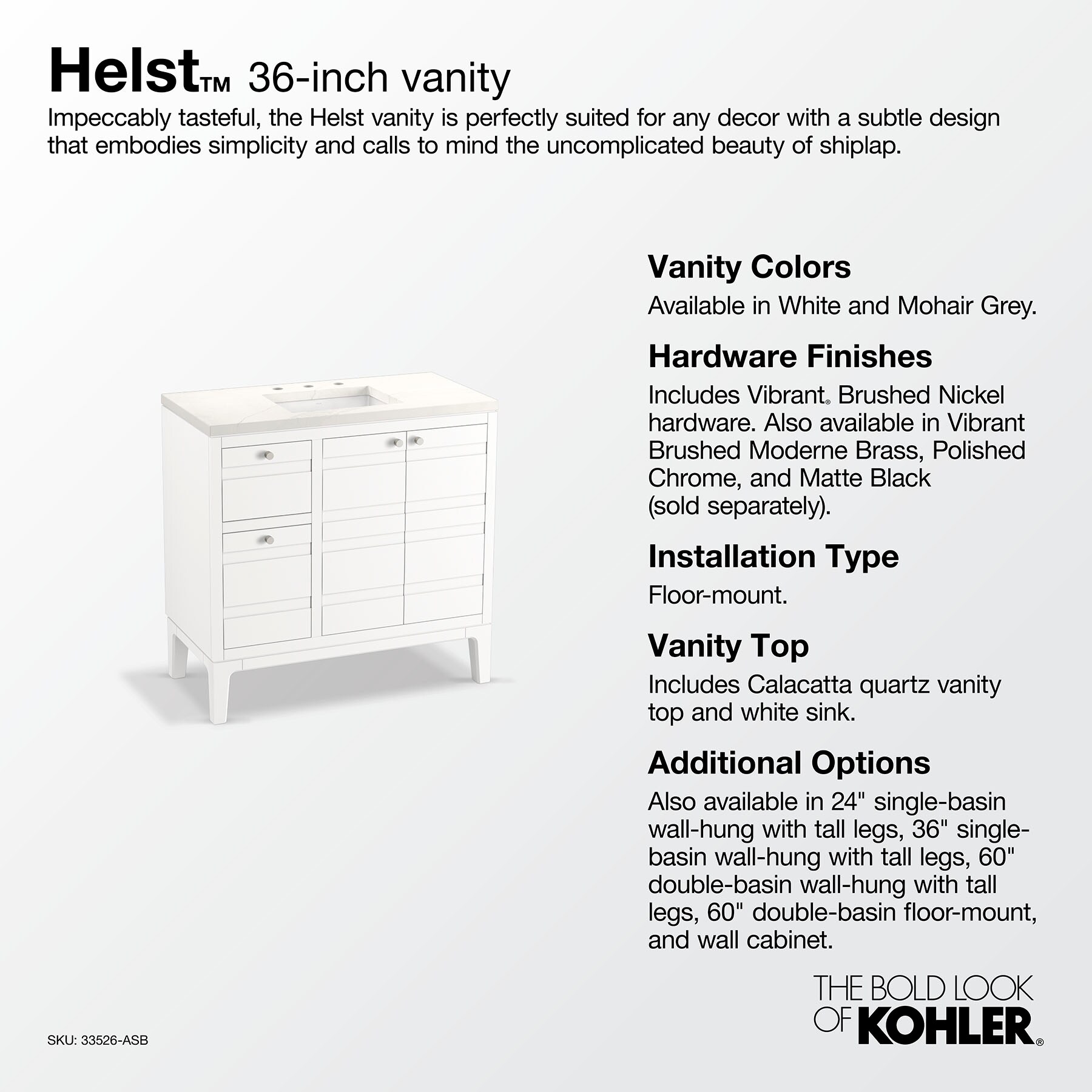 KOHLER 33526-ASB-0 Bath-Vanity-Combo - View #11
