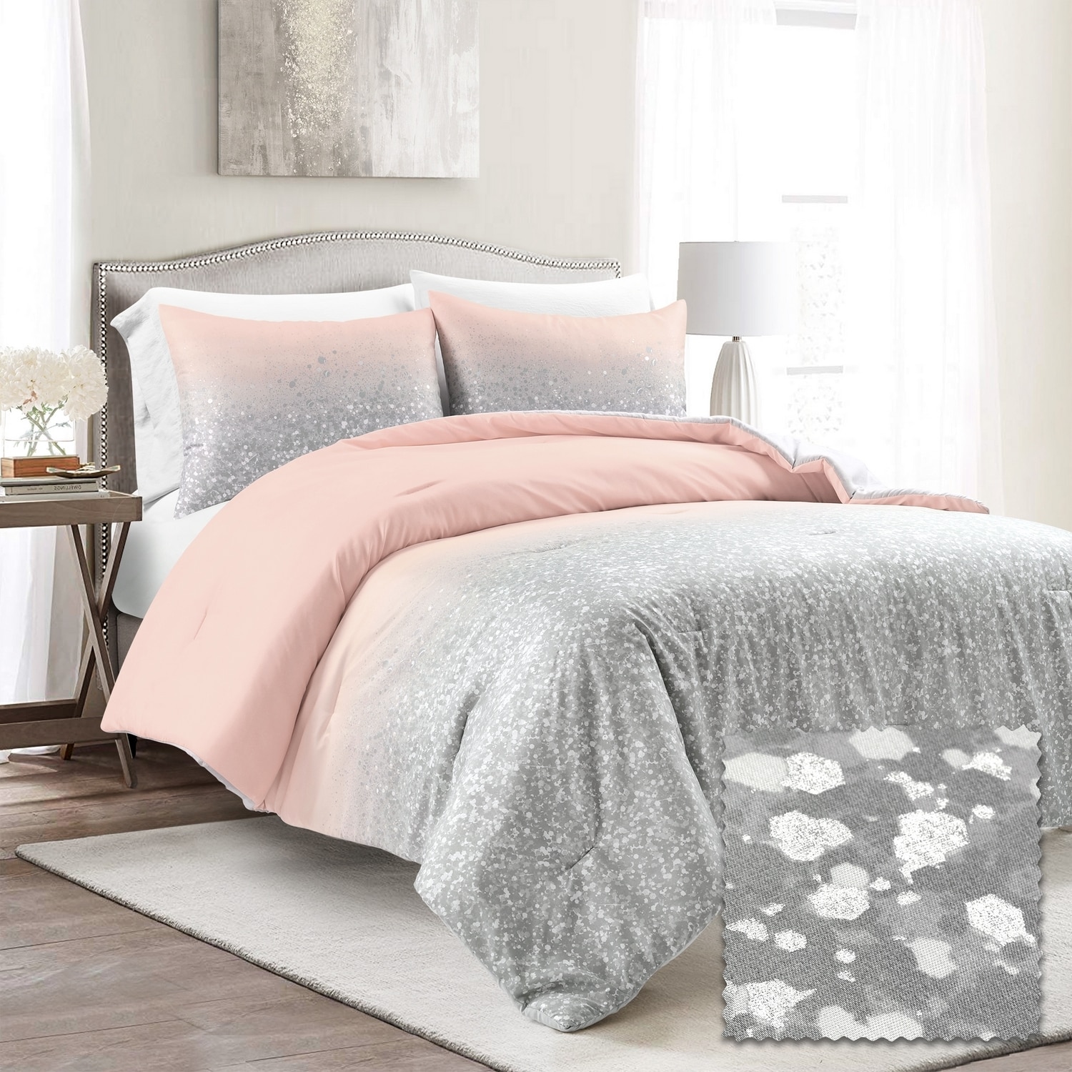 Lush Decor 16T007800 Blush Ombre Twin Comforter