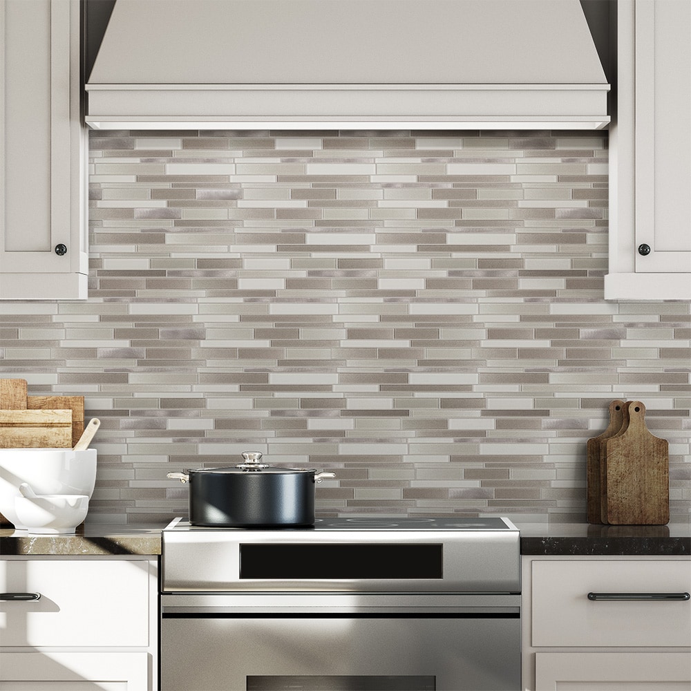 Elida Ceramica Coquina Ridge 12-in x 12-in Multi-finish Glass/Metal ...