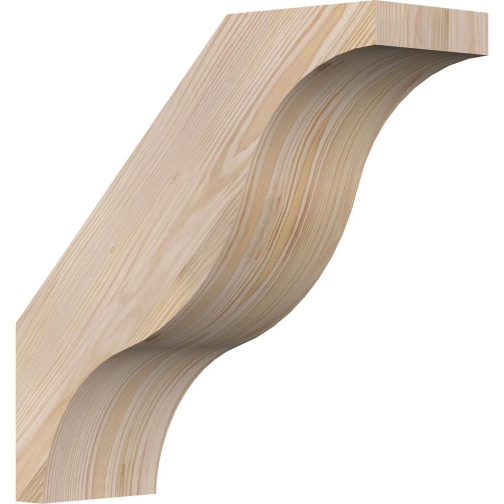 Ekena Millwork BRC06X16X16FST00SDF 5-1/2-in x 16-in x 16-in Douglas Fir Unfinished Wood Funston Smooth Knee Brace