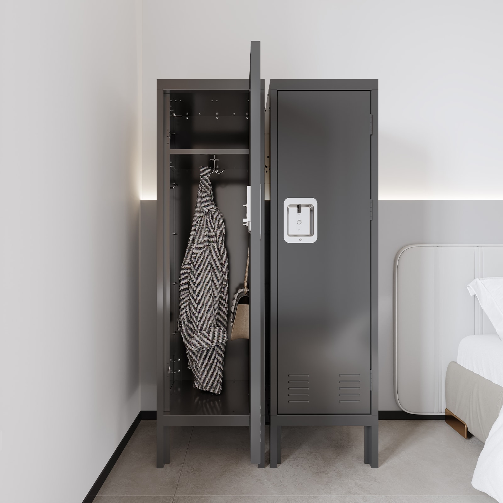 ZAKLOOP XU2181P154359 14.96 W x 54.06 H Steel Gray Freestanding Utility Storage Cabinet