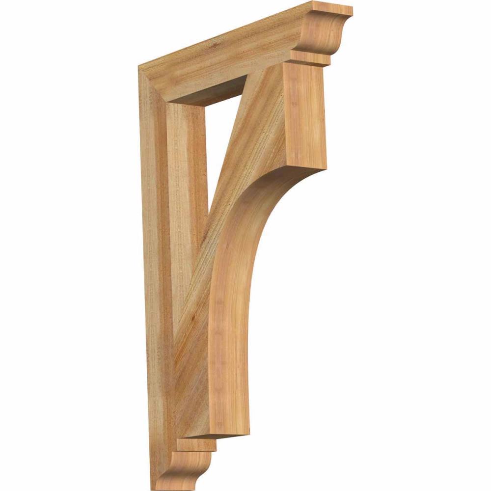 Ekena Millwork BKT04X24X36WTL01RWR Westlake traditional rough sawn 4-in x 24-in x 36-in Western red cedar Brown Wood Standard bracket