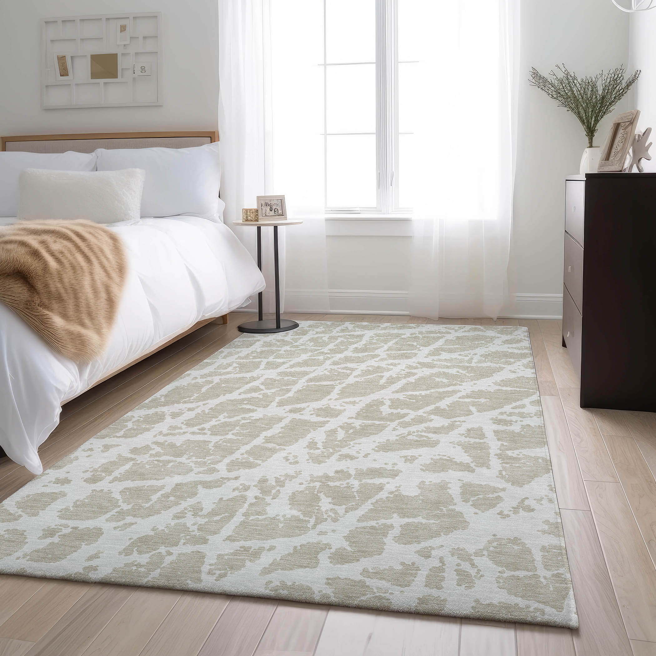 Addison Rugs AMF506GE8X10 Mayfield AMF506GE 8 x 10 (ft) Loomed Polyester Green Rectangular Indoor Abstract Machine washable Area rug