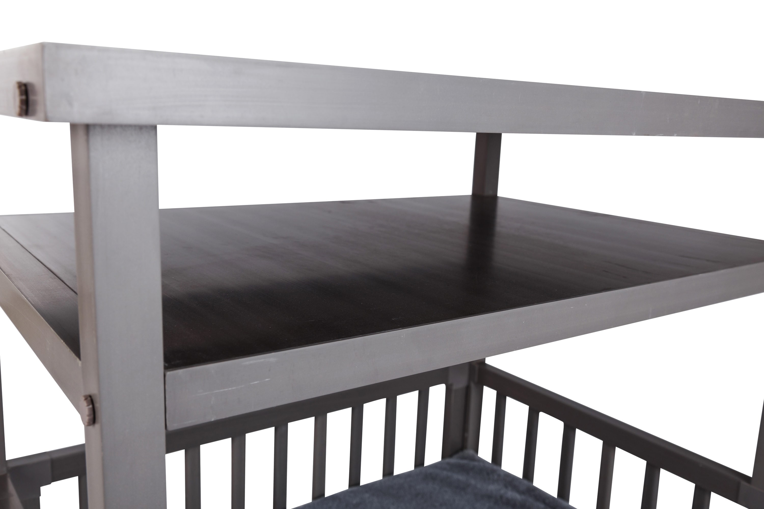 Grey ECOFLEX Elevated Orthopedic Dog Bed Nightstand