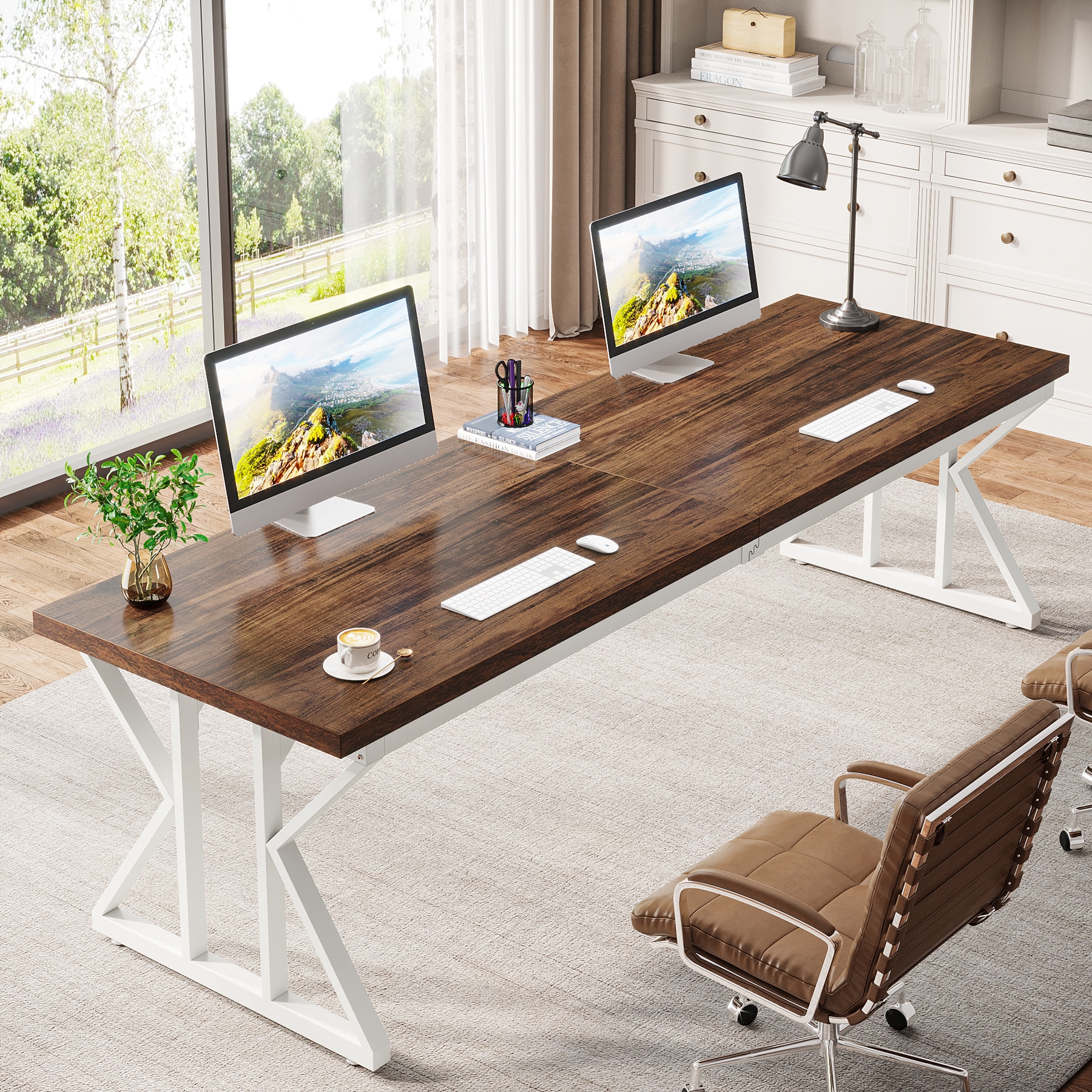 Tribesigns LWFD-JW0653 Office computer desk Multiple colors/finishes 1 -Person Conference table ( 78.74-in W x 29.52-in H )