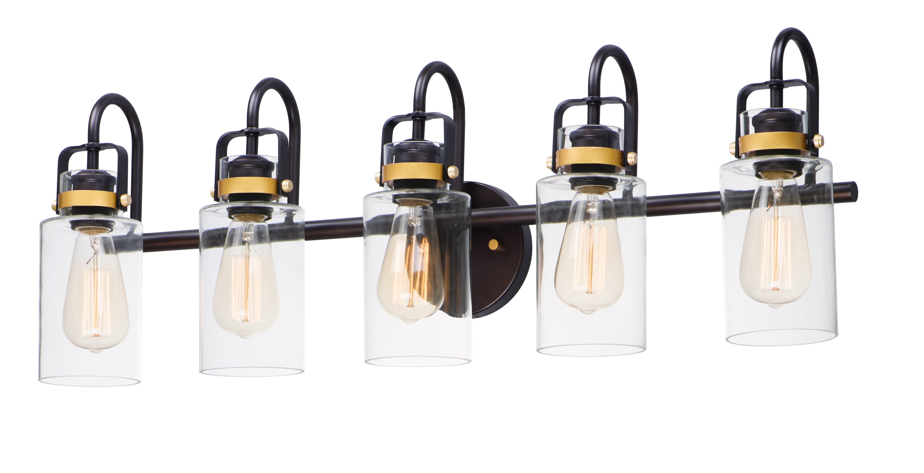 Maxim Lighting 30173CLBZGLD Magnolia 32-in 5 -Light Multiple finishes Multiple colors Transitional Vanity light