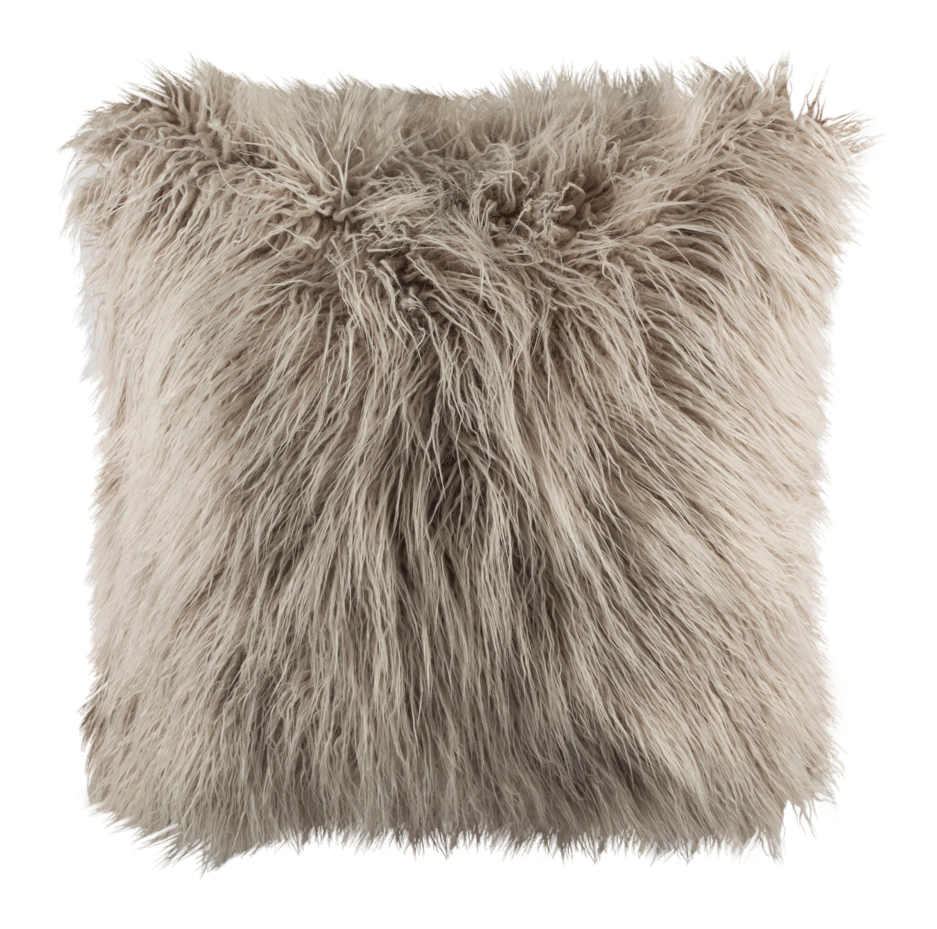 Flokati faux shop fur pillow