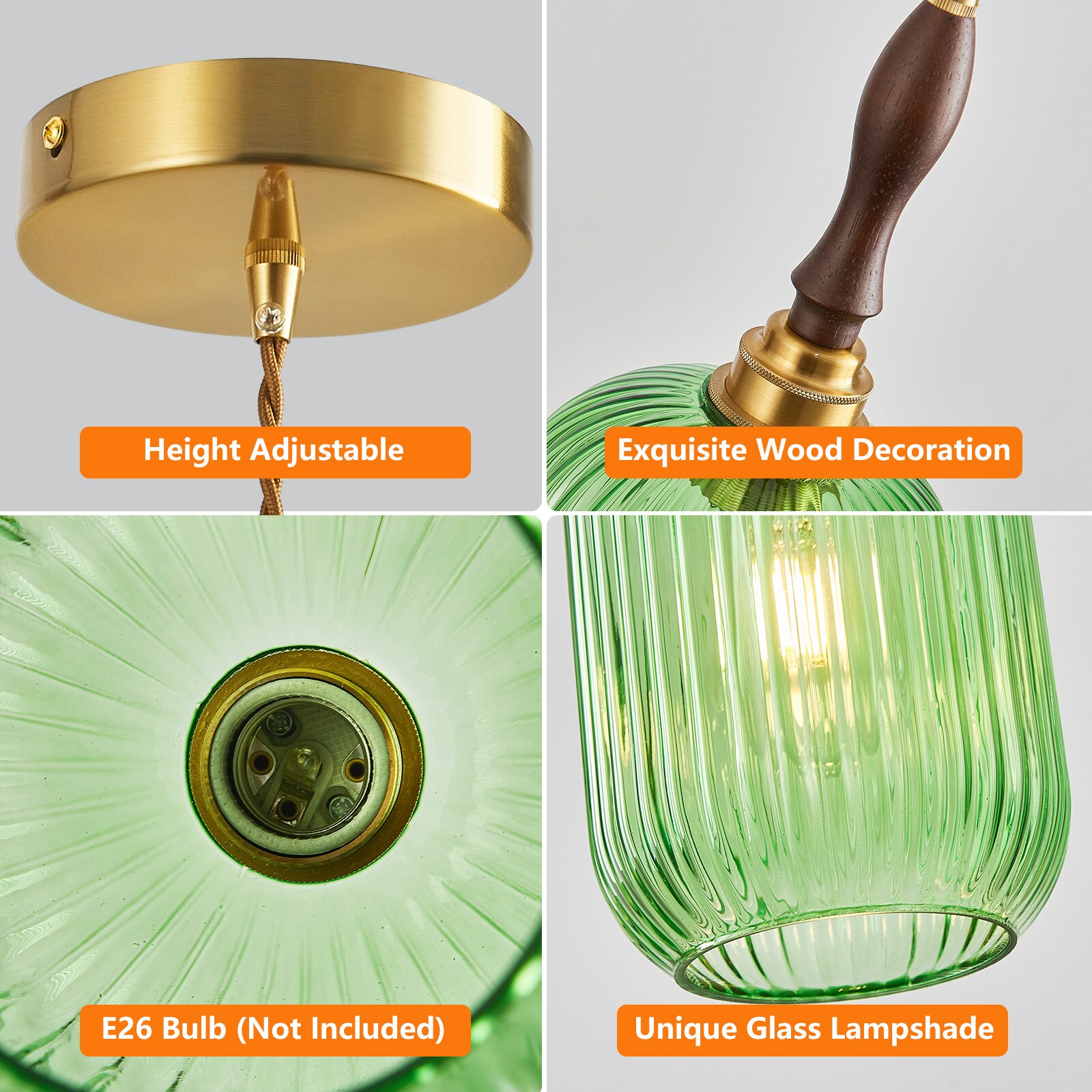 ZHLLMQ JP-681-1PACK-GREEN Pendant-Lights - View #4