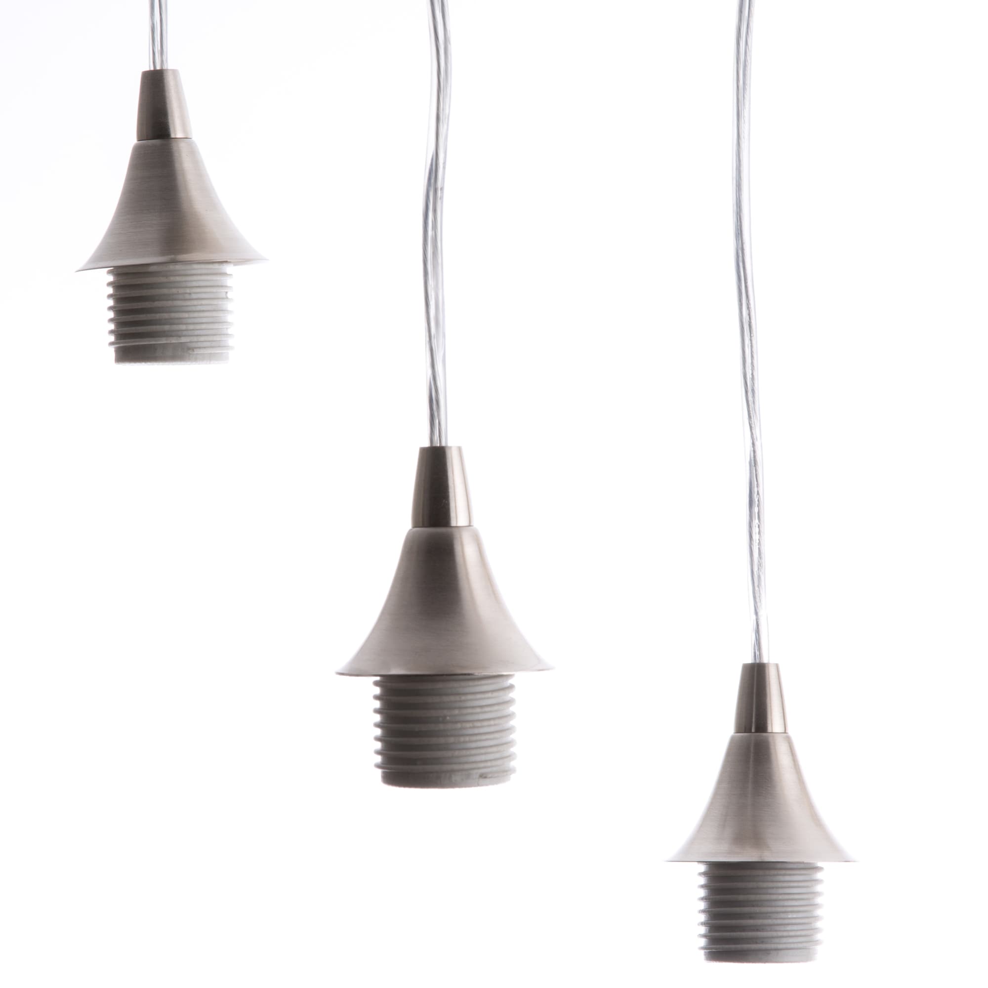 Style Selections 3 Light Brushed Nickel Transitional Cylinder Hanging   09450188 