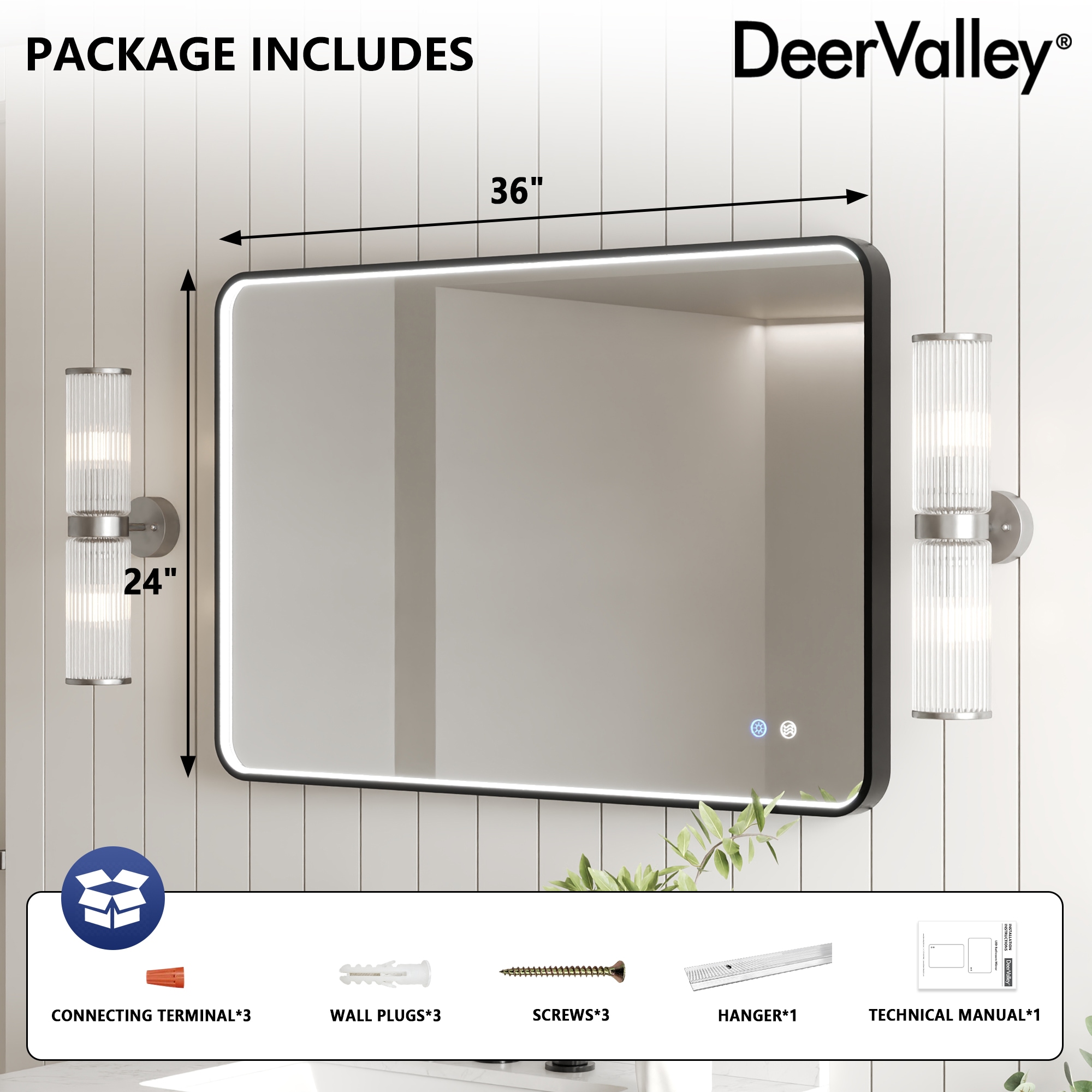 DeerValley DV-1VM0311 Framed-Bath-Mirrors - View #3