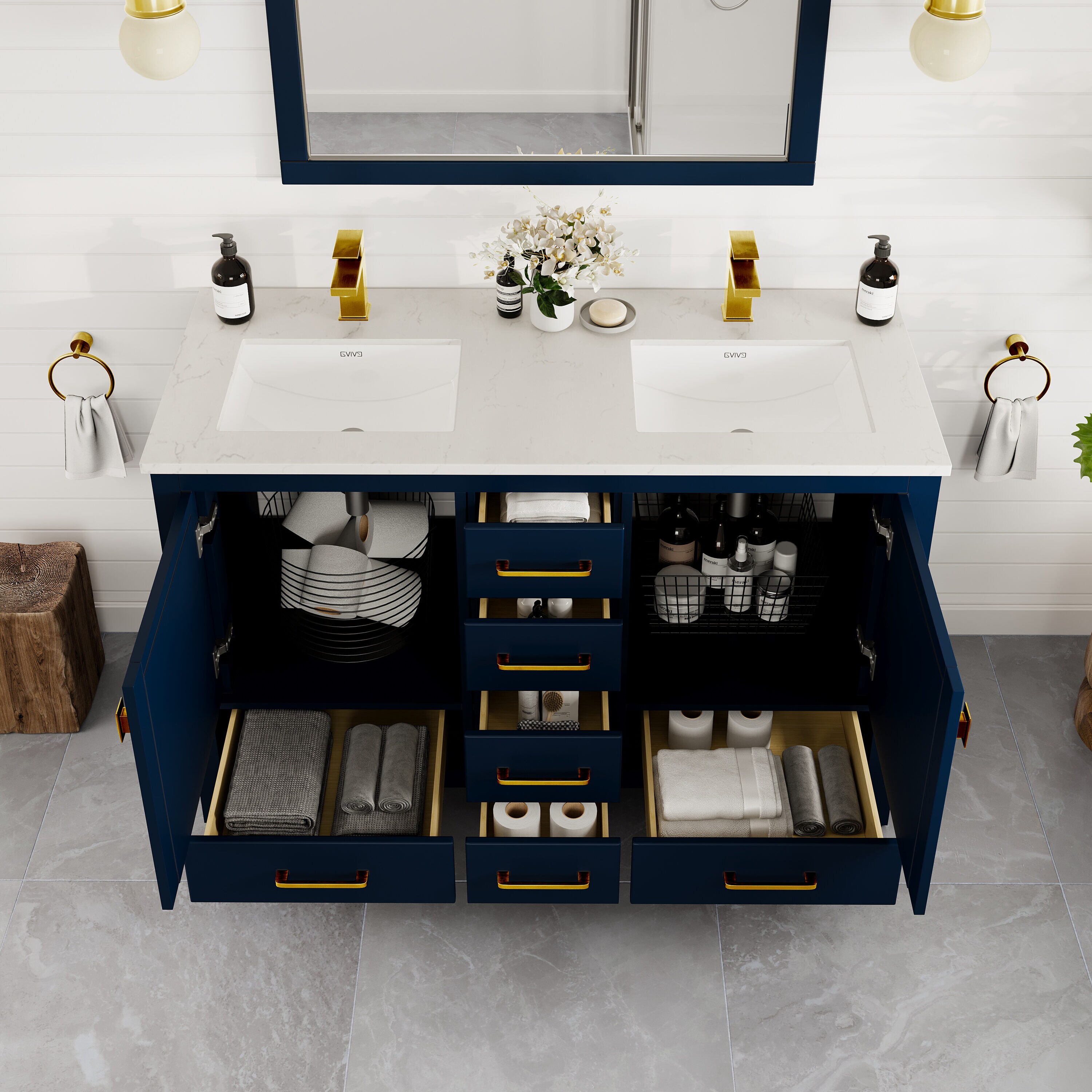 Eviva TVN414-48X18BLU-DS Bath-Vanity-Combo - View #3