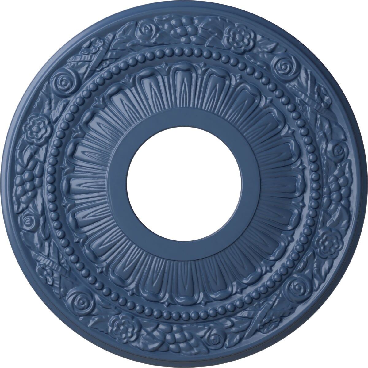 Ekena Millwork CM12NAAMF Nadia 12.125-in W x 12.125-in L Painted Americana Polyurethane Whole Ceiling Medallion