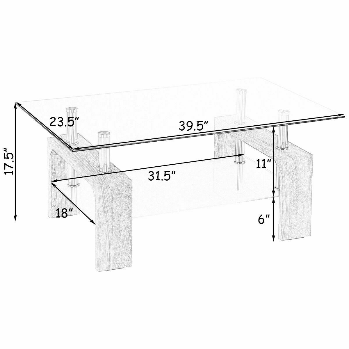 CASAINC WF-HYSN-66356BK Coffee-Tables - View #5