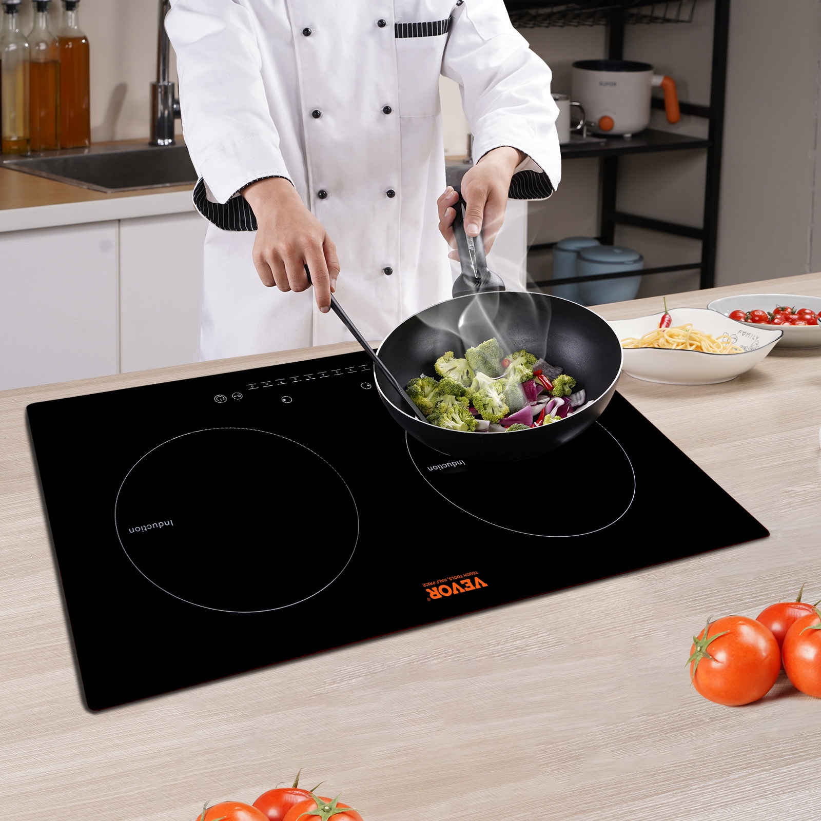 True Induction 858UL Certified 20-in 2 Elements Black Induction