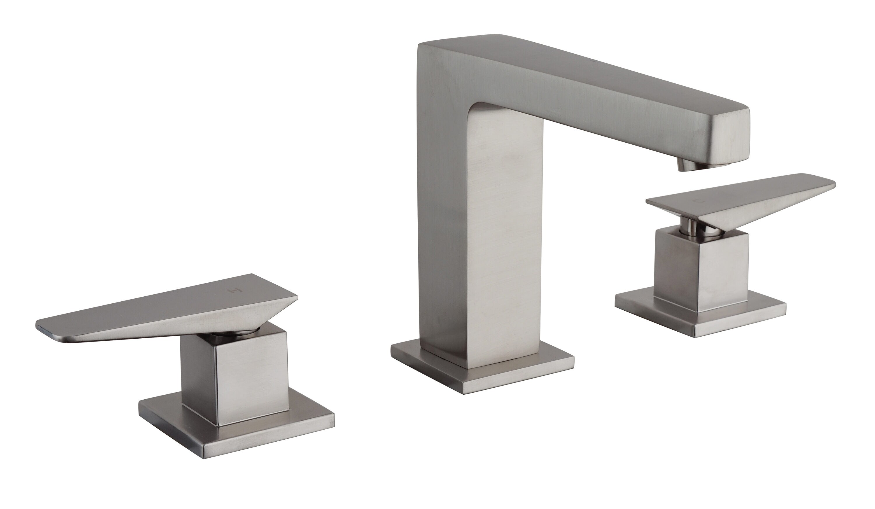 Latoscana Quadro Brushed Nickel 2-handle Widespread High-arc Bathroom 