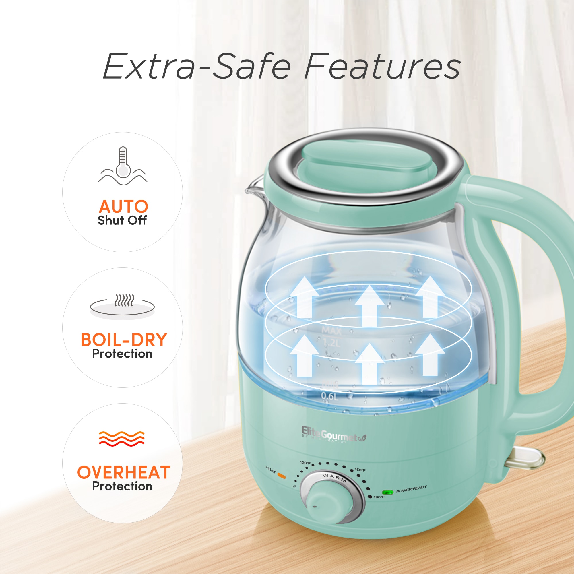 Ceramic Electric Kettle Cordless Water Teapot, Teapot-retro 1.2L Jug, 1000w  Water Fast For Tea, Coffee Fast (Color : B)
