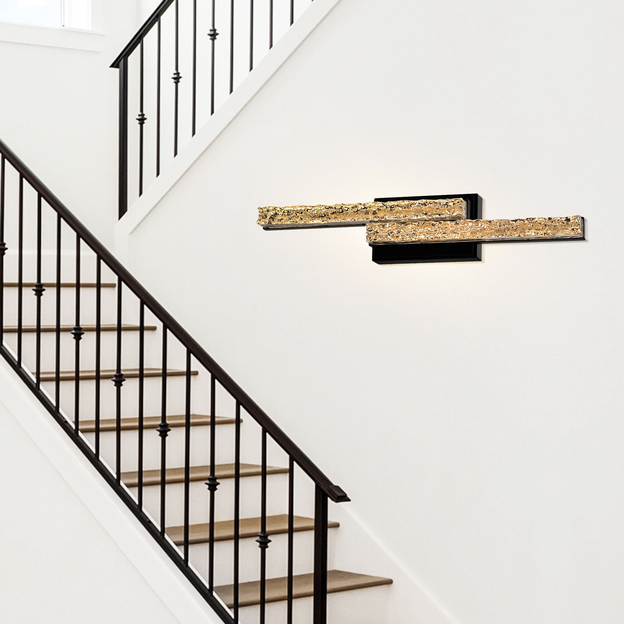 CWI Lighting 1588W24-2-101 Stagger 24-in 1 -Light Multiple finishes Black Integrated LED Modern/contemporary Vanity light