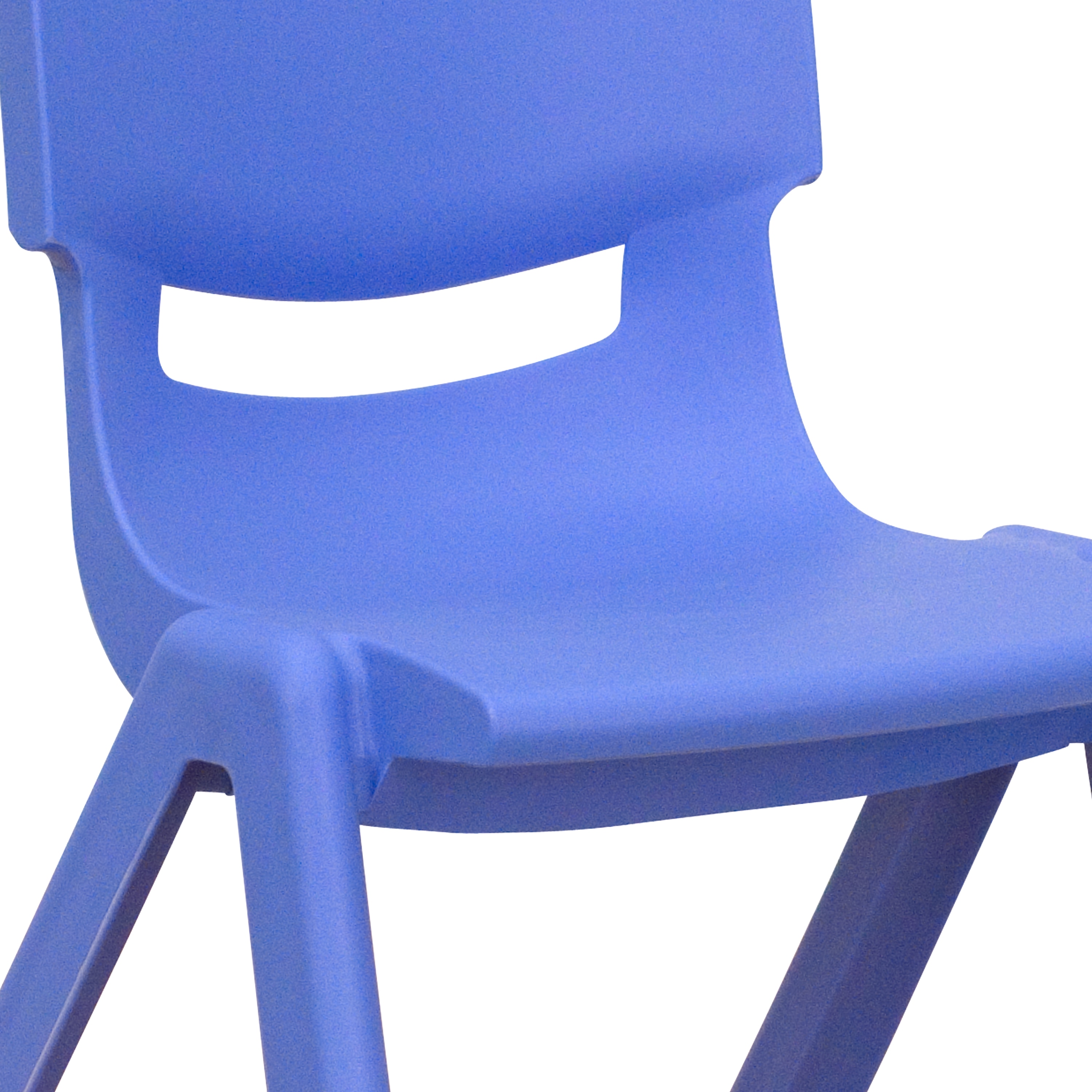 Whitney Stackable Blue Plastic Preschool Chairs, 2 Pack