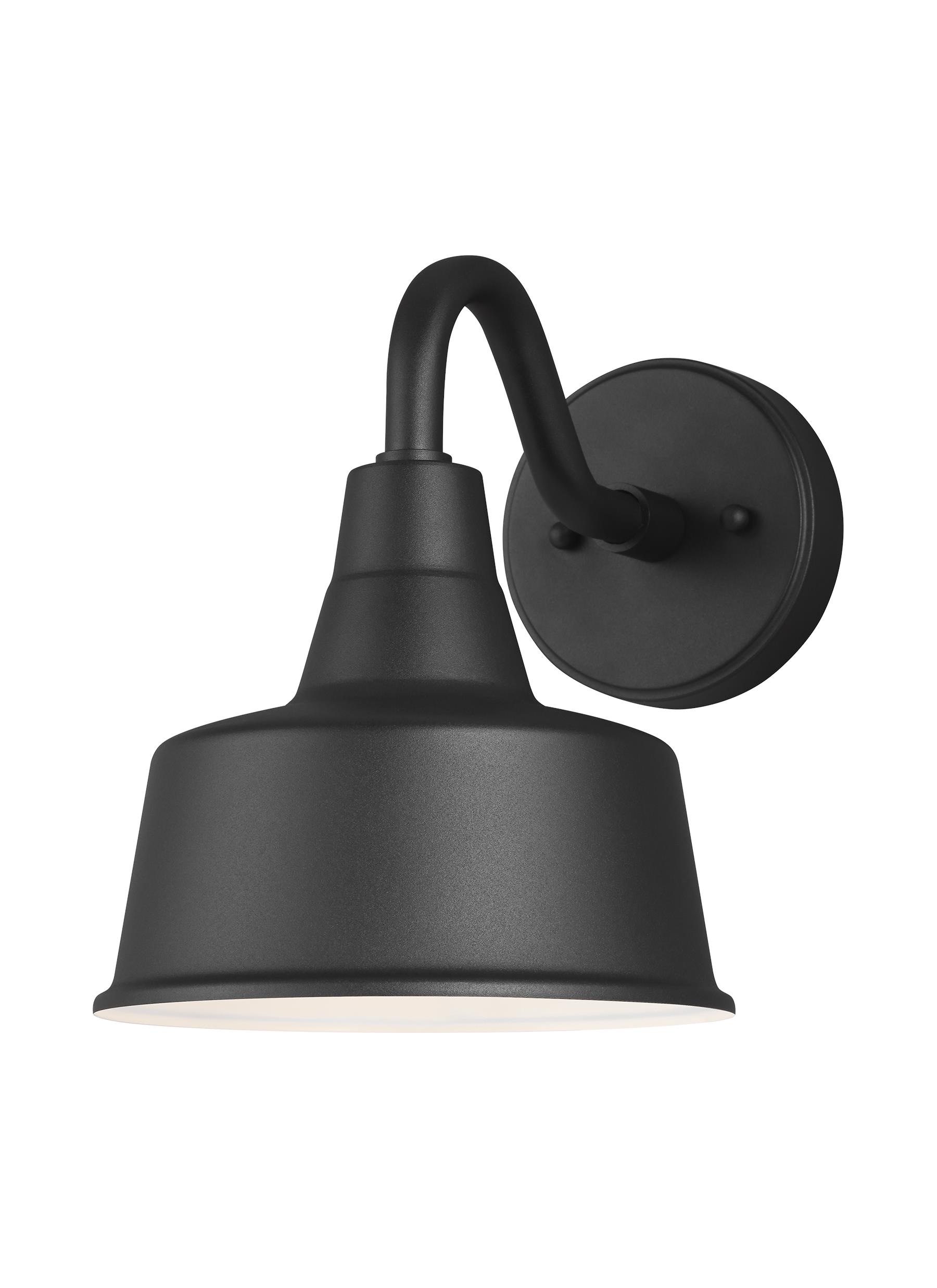 Generation Lighting 8537401-12/T Barn Light 1 -Light 10-in H Black Hardwired Dark Sky Outdoor Wall Light