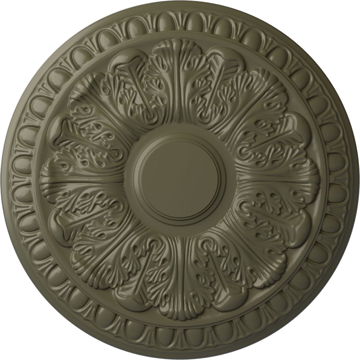 Ekena Millwork CM15CNPTF Colton 15.75-in W x 15.75-in L Painted Turtle Polyurethane Whole Ceiling Medallion