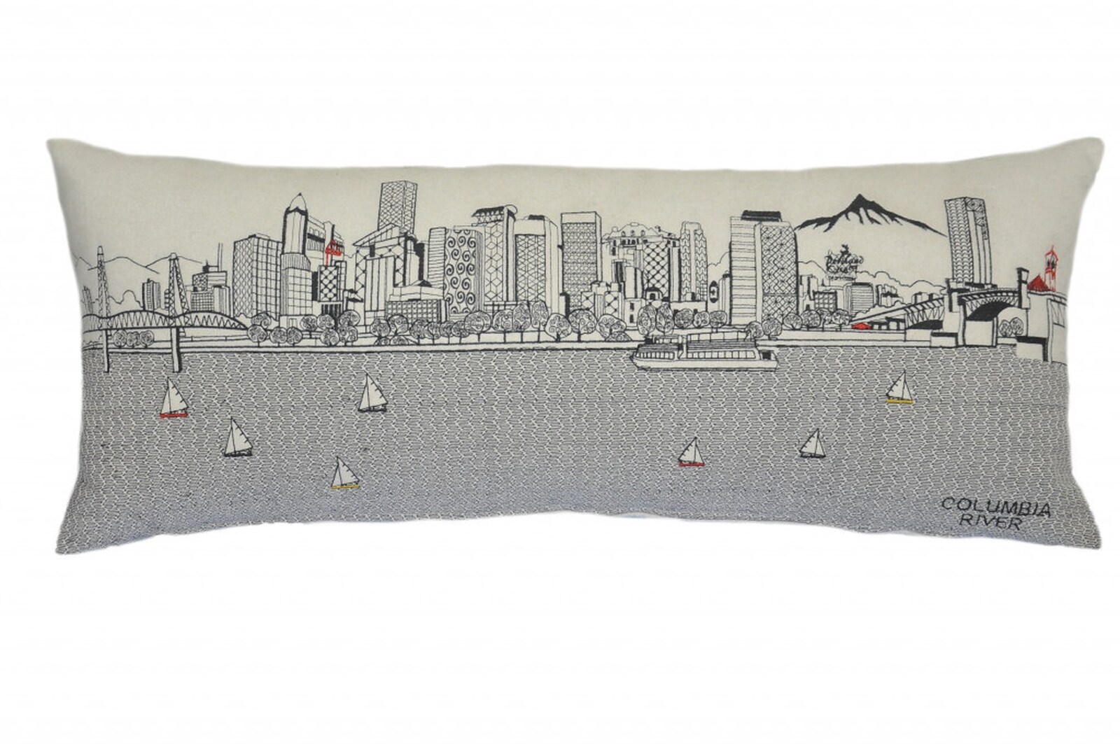 Indoor Skyline Christmas Lumbar Pillow Rectangular Throw Pillow