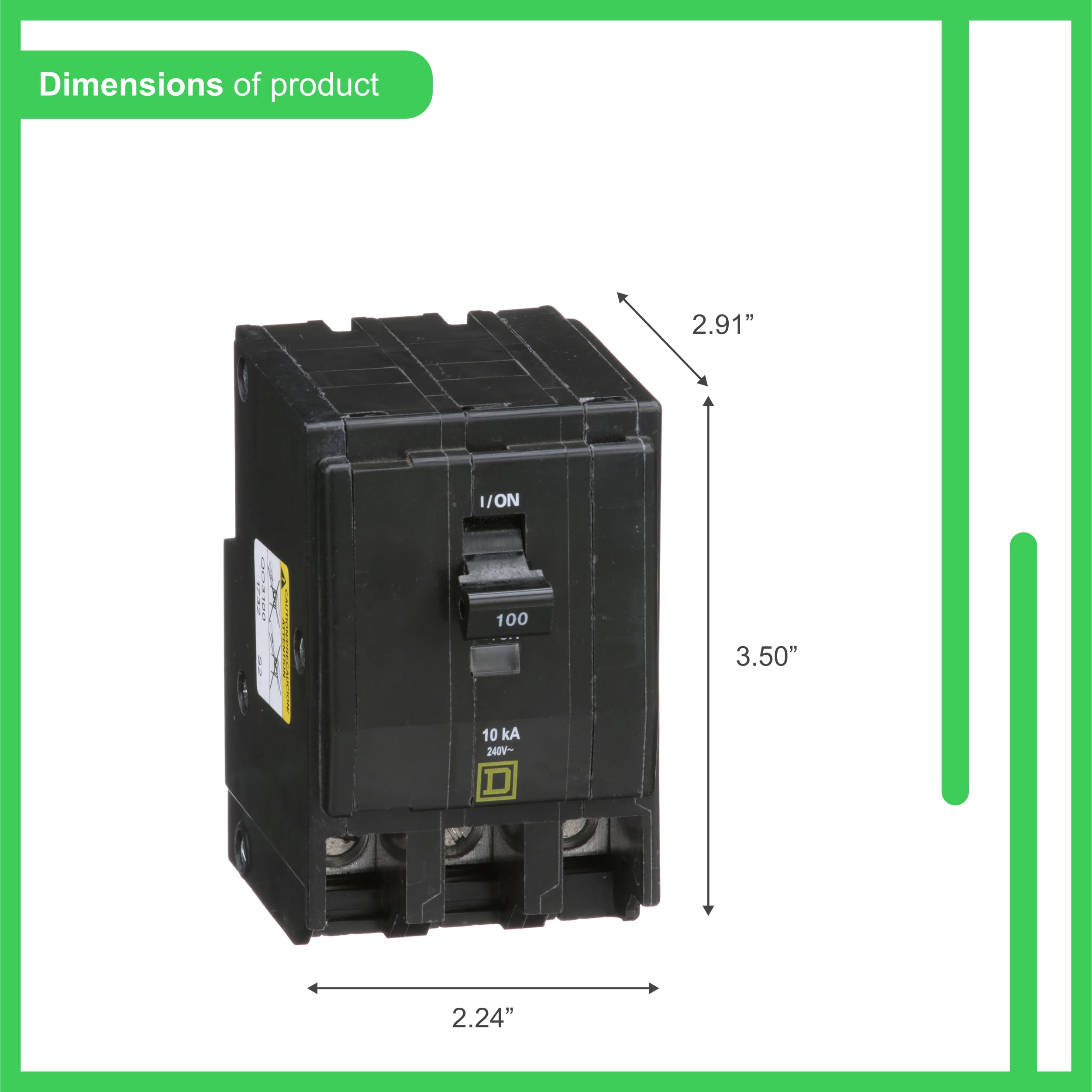 Square D QO 100-amp 3-Pole Standard Trip Circuit Breaker in the Circuit  Breakers department at Lowes.com