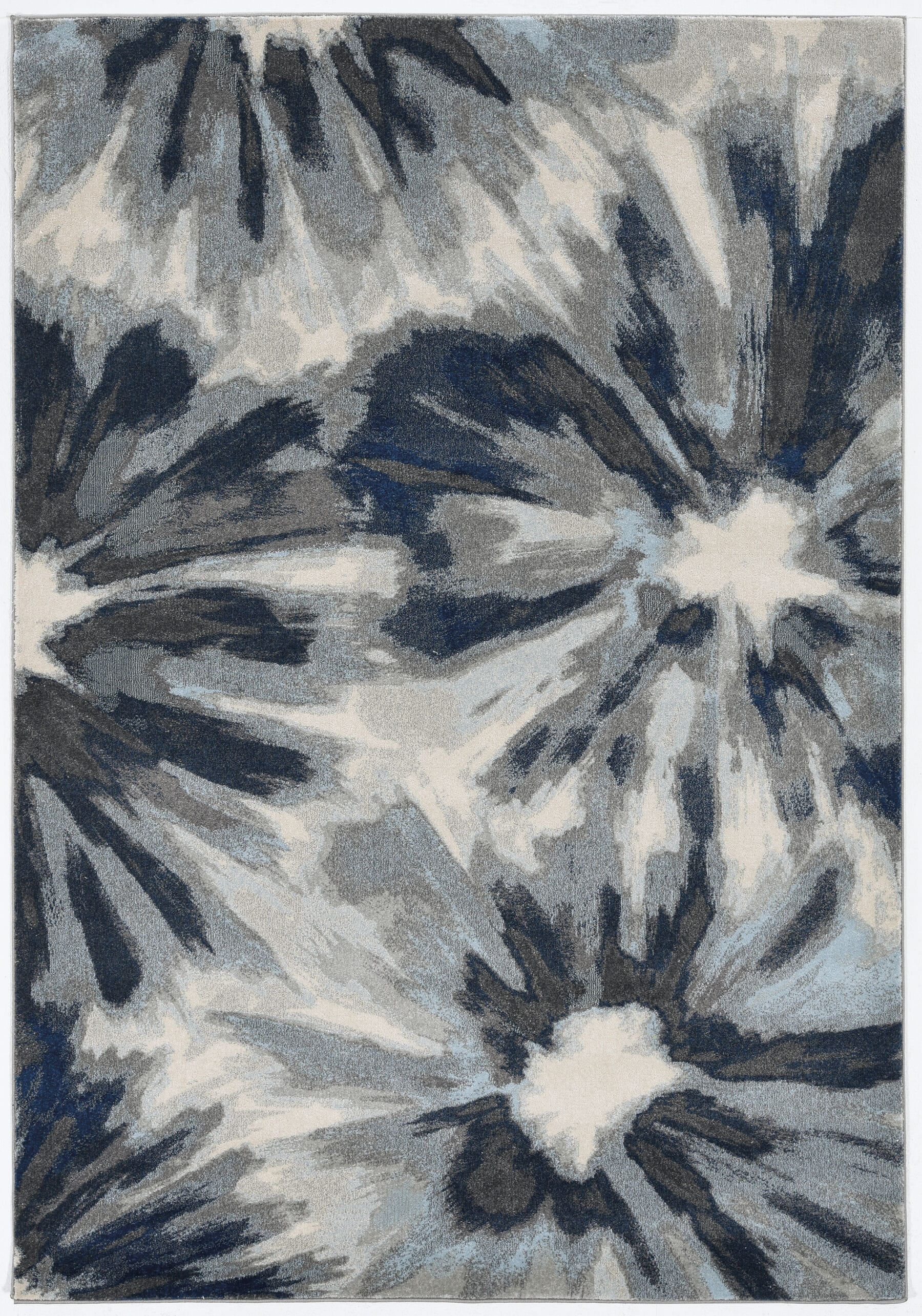 Everyday Woven EVE6265710X1010 8 x 10 (ft) Polypropylene Ivory/Blue Rectangular Indoor Floral/Botanical Mid-Century Modern Area rug