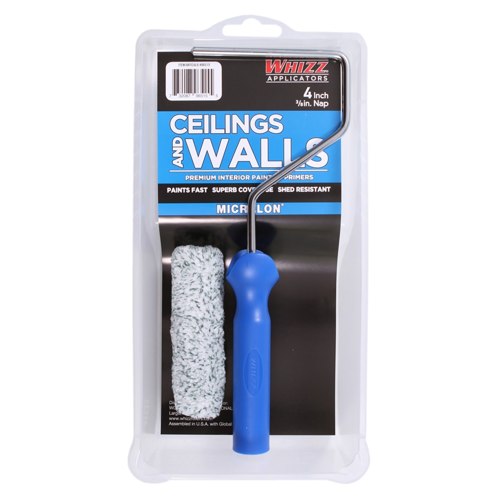 WHIZZ 6-in x 3/8-in Nap MICROLON Ceilings and Walls Synthetic Blend Mini  Paint Roller (2-Pack) in the Mini Paint Rollers department at