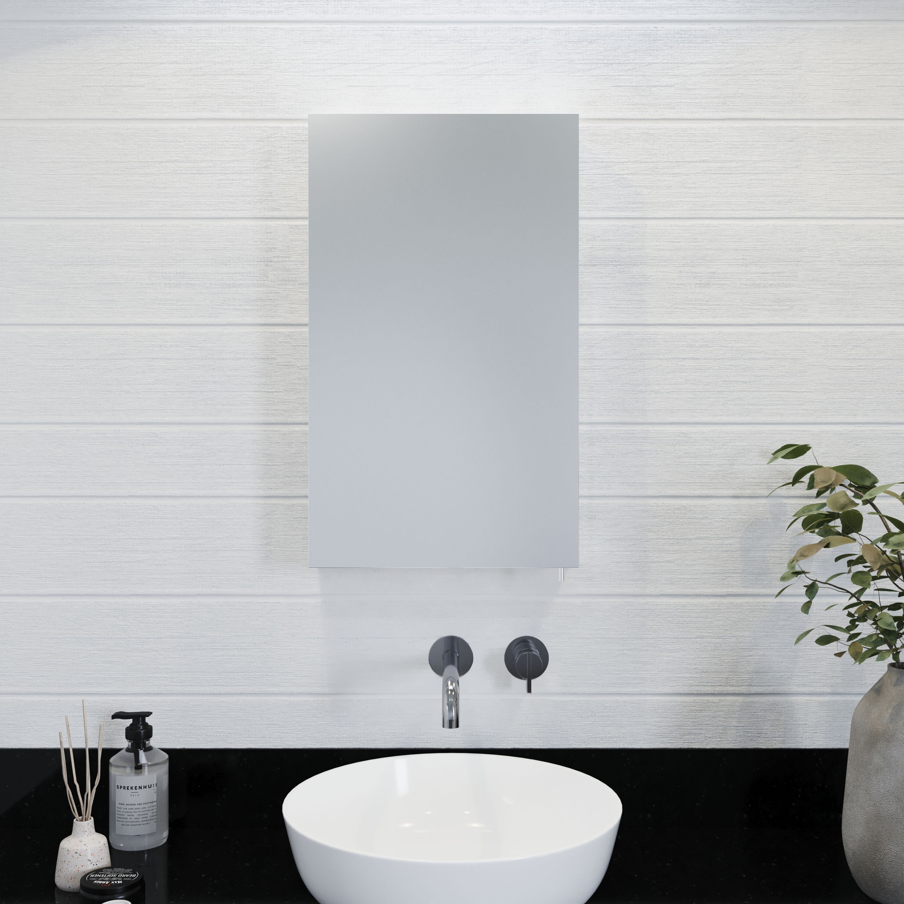 Croydex 16-in x 26-in Surface Mount Polished Stainless Steel Mirrored Medicine Cabinet