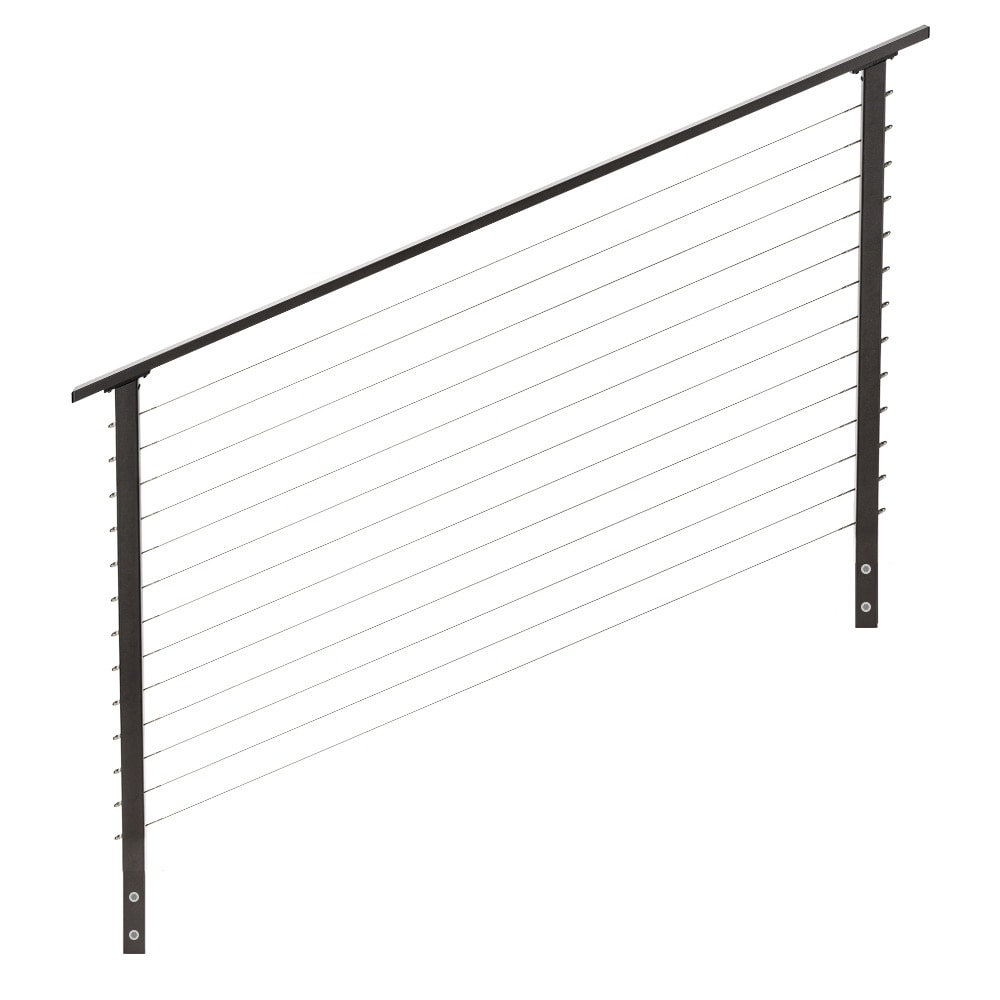 CityPost CP-6-BR-S-F-42 Stair Face Mount 6-ft x 42-in Bronze Steel Deck Cable Rail Kit