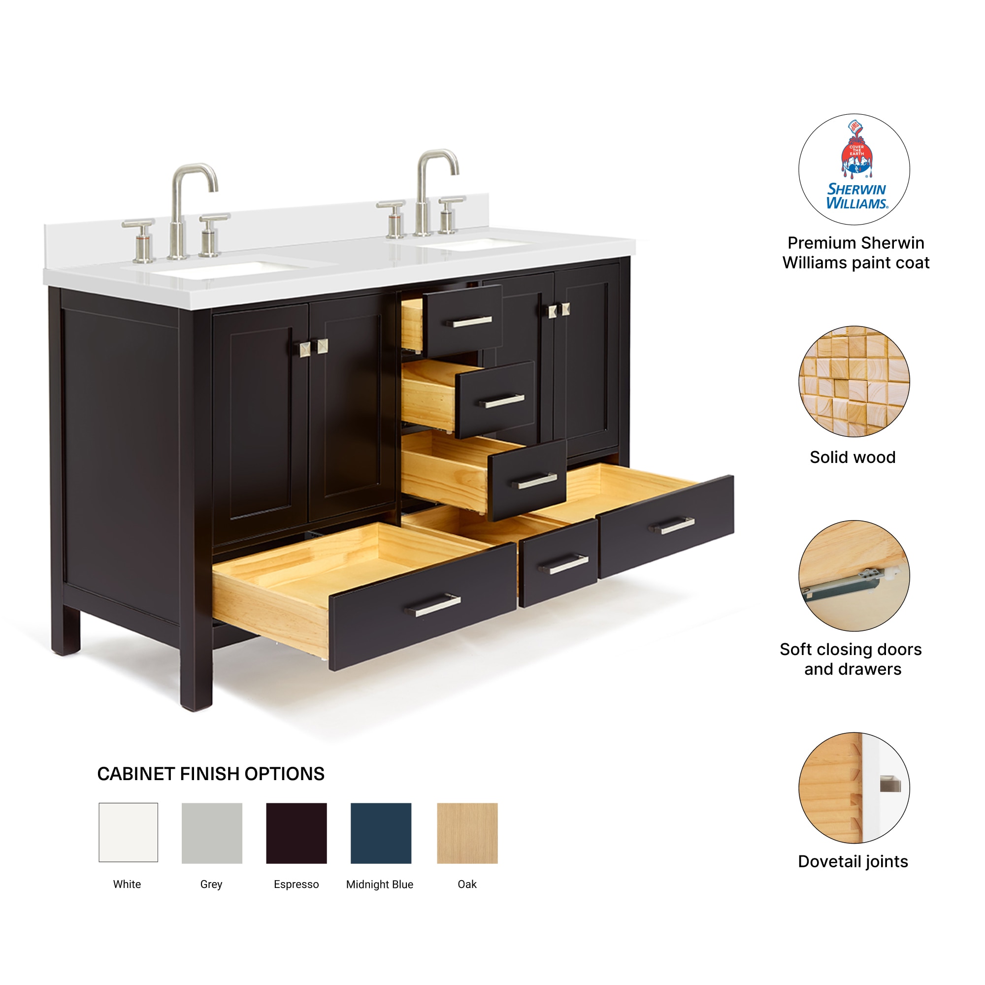ARIEL A061DWQRVOESP Bath-Vanity-Combo - View #4