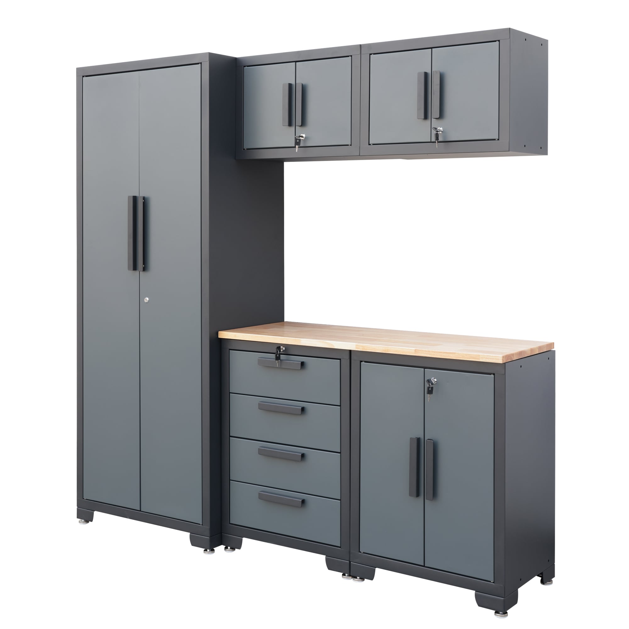 ROAD DAWG 76.8-in W x 75.98-in H 6-Cabinets Steel Gray Garage Storage ...