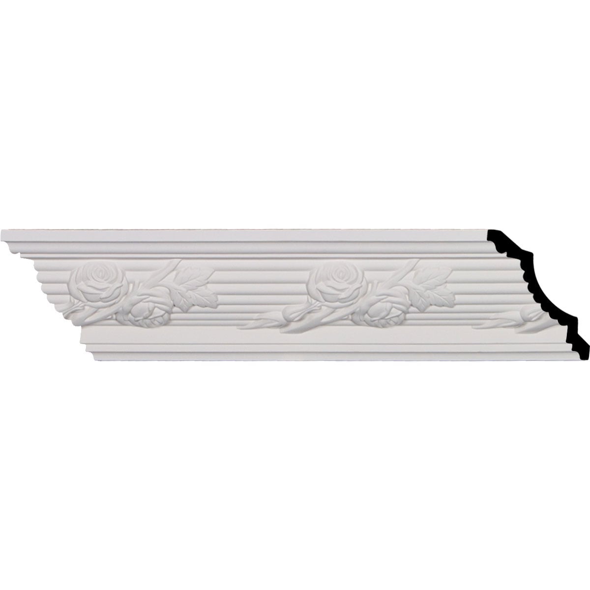 Ekena Millwork 687112 Winston 6-in x 7-ft 10-1/2-in Primed Urethane Crown Moulding 12 -Pack