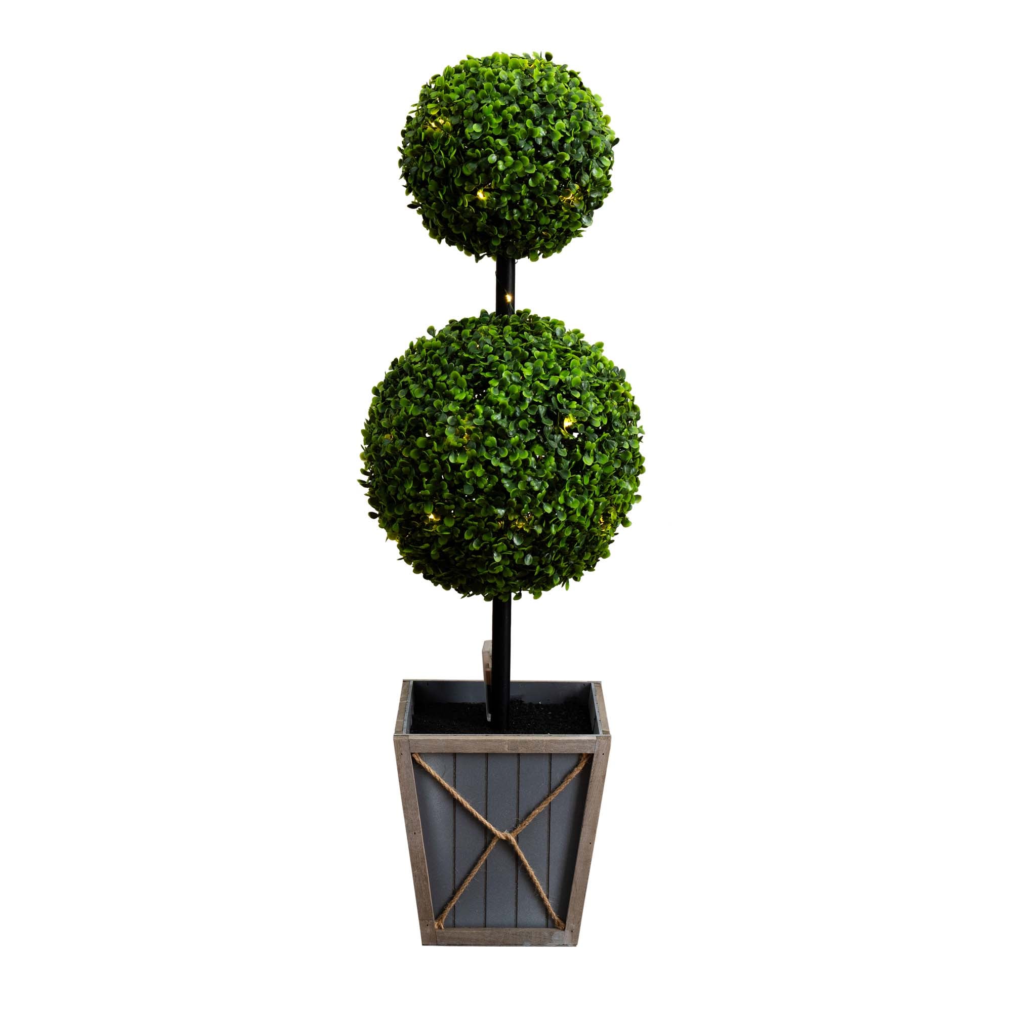 Nearly Natural T4652 36-in Green Indoor/Outdoor Floor Boxwood Artificial tree