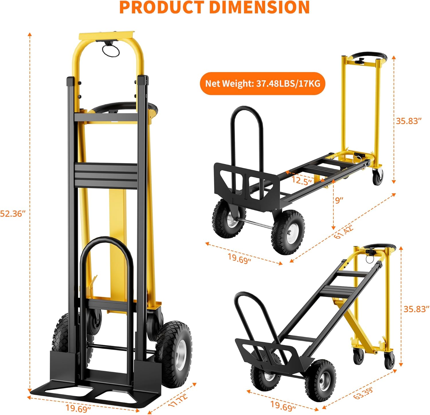 GAOMON CQC-KNTRZTU1WY4 Hand-Truck-Dollies - View #3