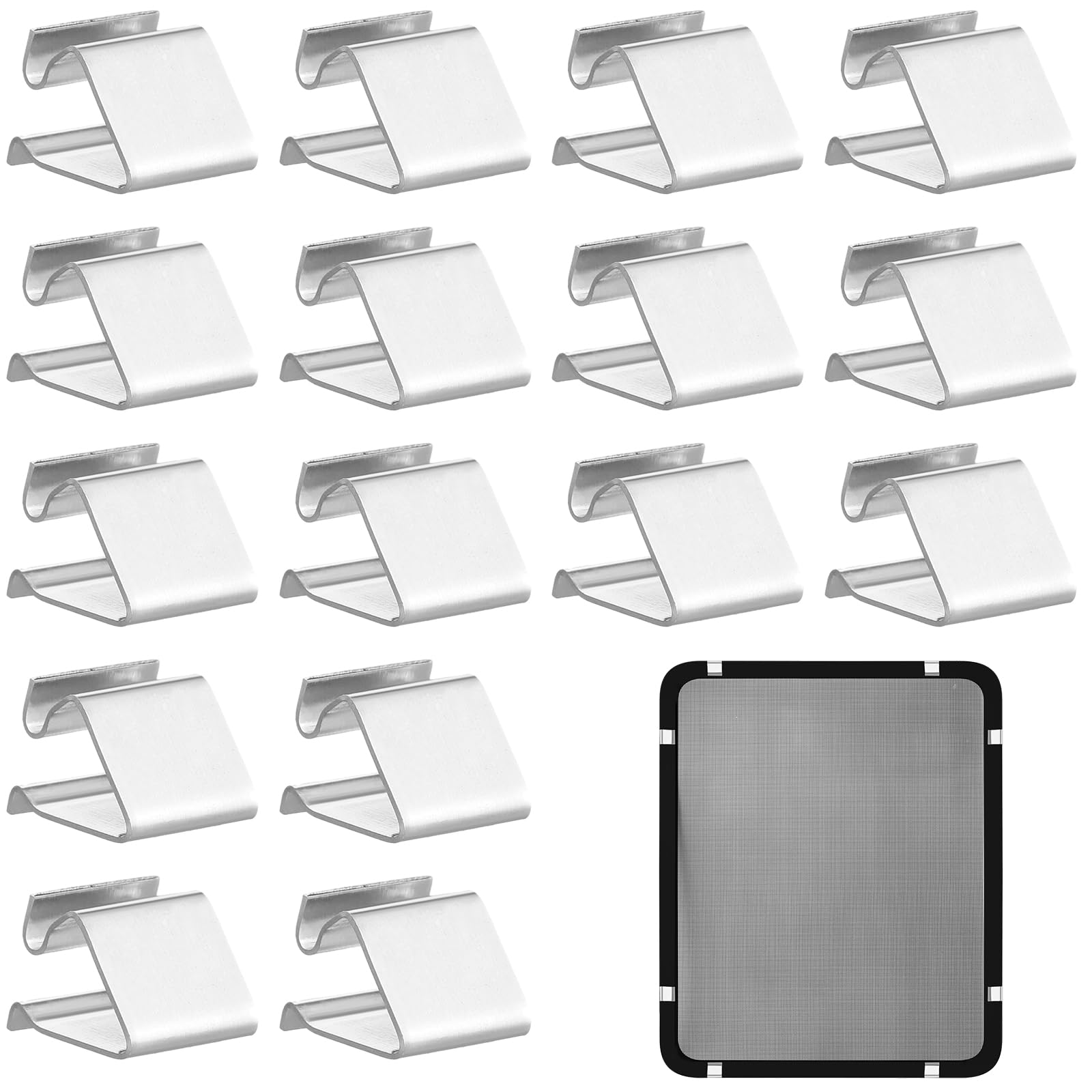 Phyfalip  16 Pcs RV Window Replacement Screen Clips Installer Retainers for Repairing Screen Frames and Replacing Clips on RV Window Screens