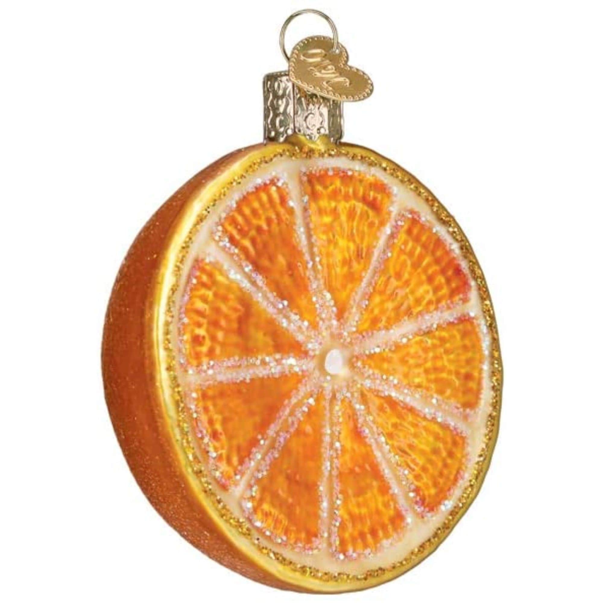 Old World Christmas 729343281302 Blown Glass Ornament for Christmas Tree - Orange