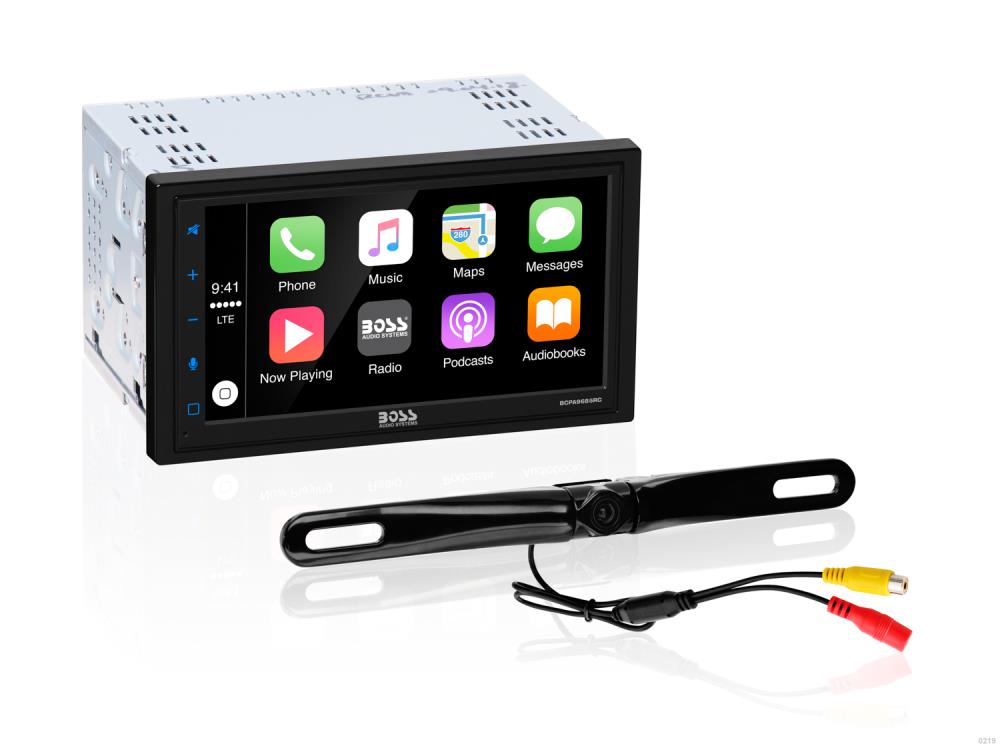 vaak Brood opslag Boss Audio Systems CarPlay/Android Auto BLUETOOTH&#174; | IN-DASH  DOUBLE-DIN MP3-COMPATIBLE AM/FM RECEIVER, Featuring 6.75" Capacitive  TOUCHSCREEN PLUS LICENSE PLATE CAMERA in the Mobile Audio department at  Lowes.com