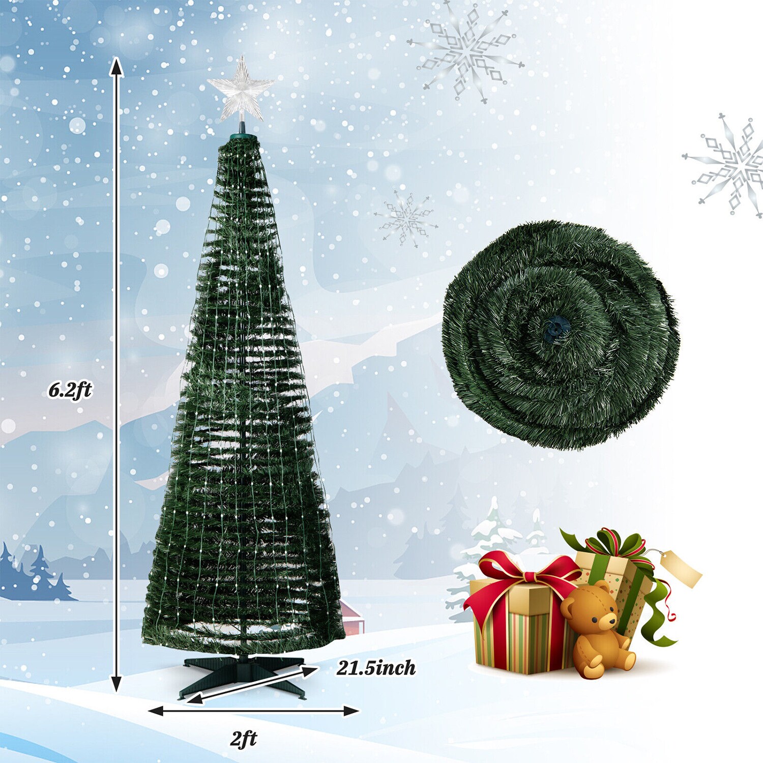WELLFOR HYJ24154US-GN Artificial-Christmas-Trees - View #8