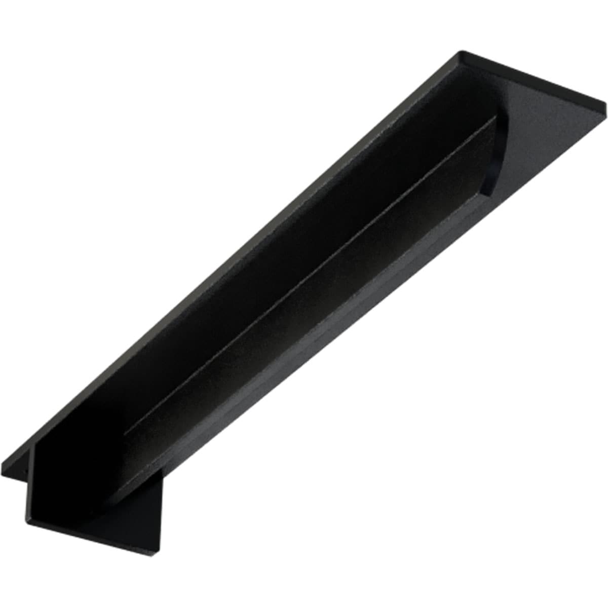 Ekena Millwork BKTM03X18X02HEPBL Heaton Hidden 18-in x 3-in x 2-in Black Steel Countertop support bracket