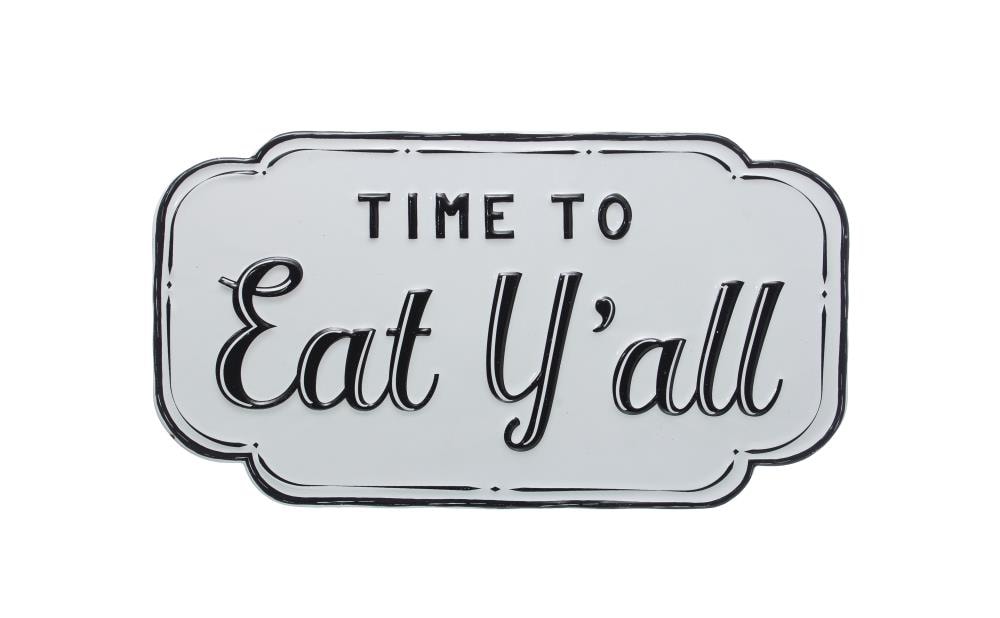 STORIED home DF2840 15.75-in W x 8.5-in H Metal Time To Eat Wall Decor Country Wall Accent