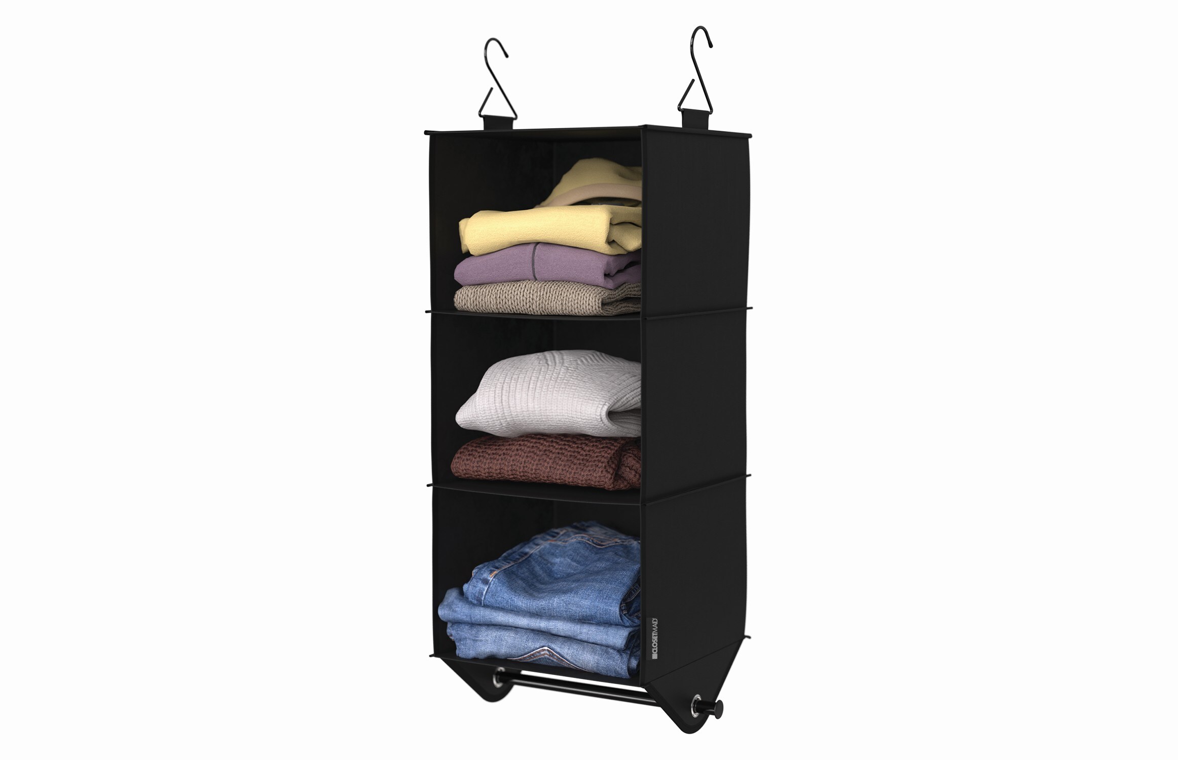 Mind Reader Blue Hanging Closet Organizer (9.25-in x 36.81-in x 6.69-in) in  the Clothing Storage Accessories department at