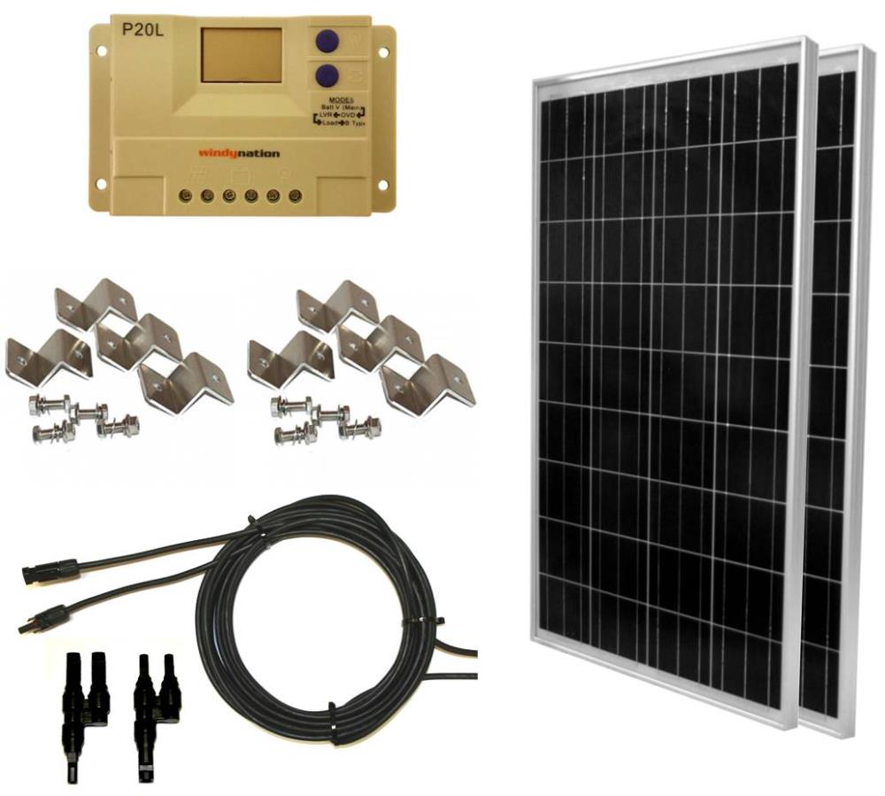 WindyNation SOK-LW-200WP-P20L- 2-Module 40-in x 26.4-in 100-Watt Solar Panel