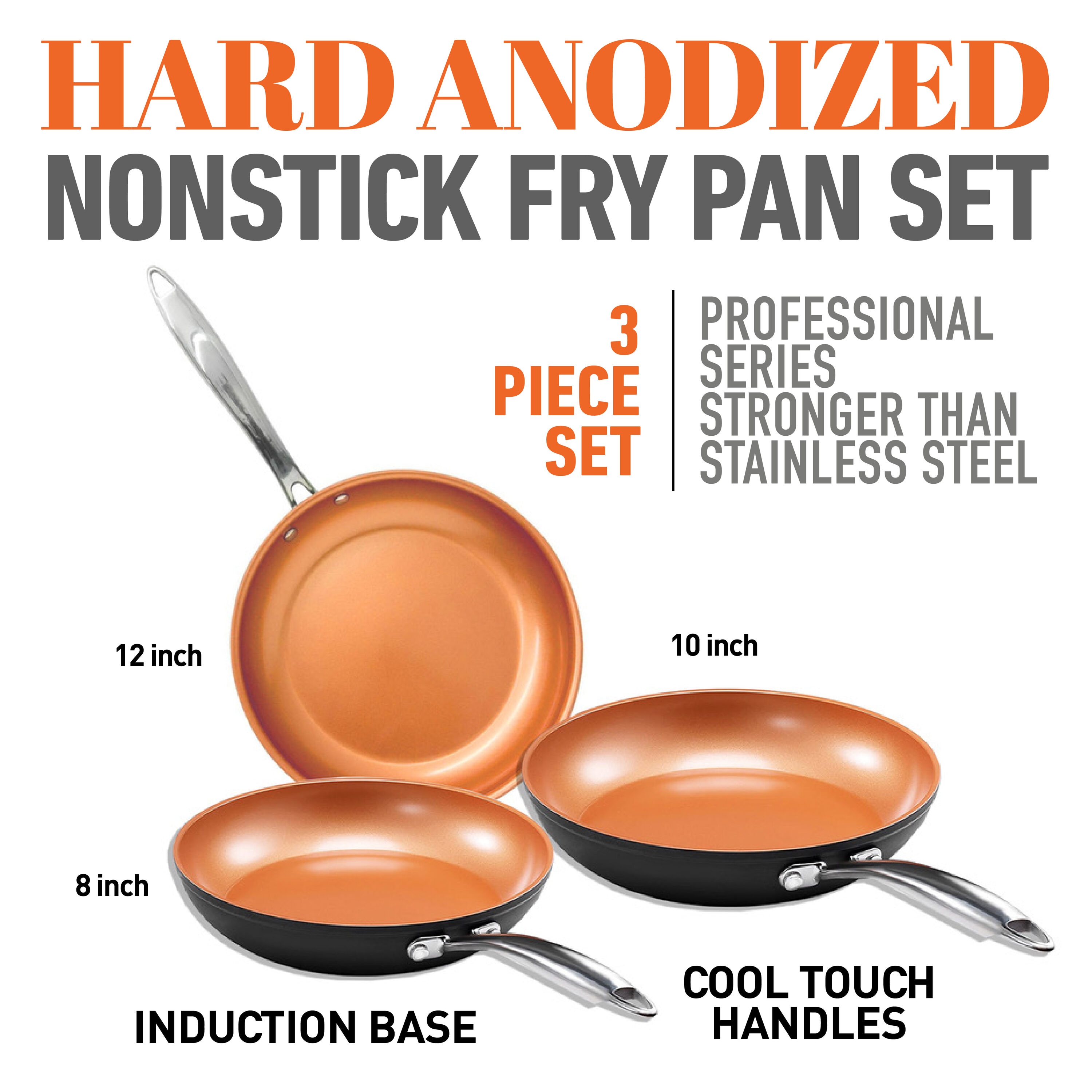Gotham Steel Hammered Copper 14 Nonstick Family Fry Pan with Helper Handle  and Glass Lid, Oven & Dishwasher Safe & Reviews