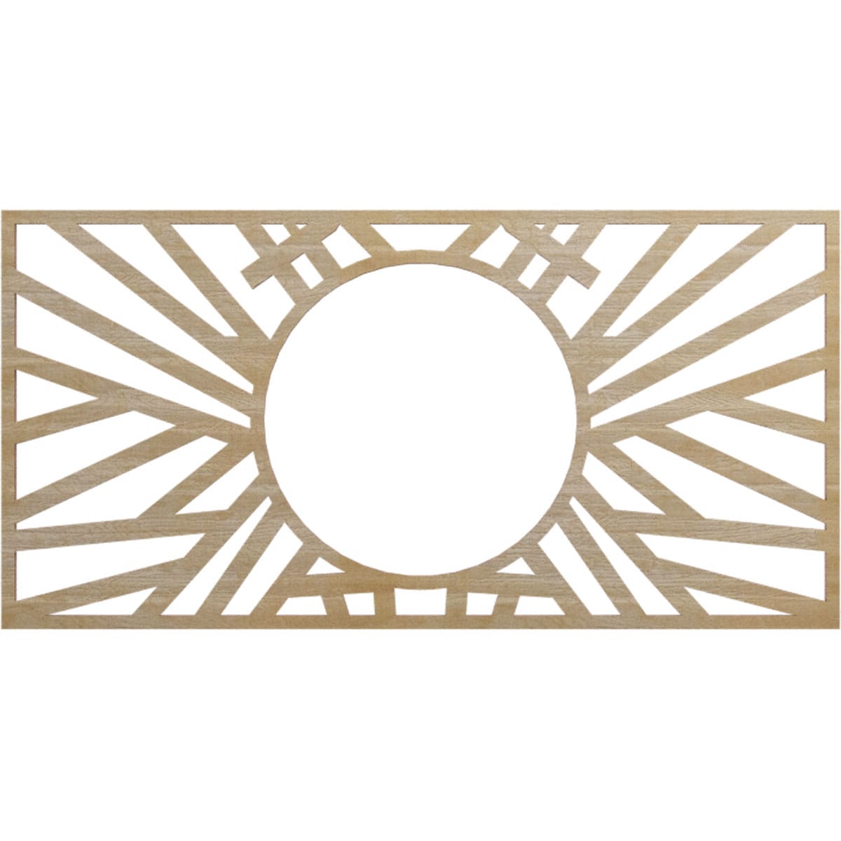 Ekena Millwork CMWP24X12X0375HOHI Hoover Fretwork Pierced 12-in W x 12-in L Architectural Hickory Wood Whole Ceiling Medallion