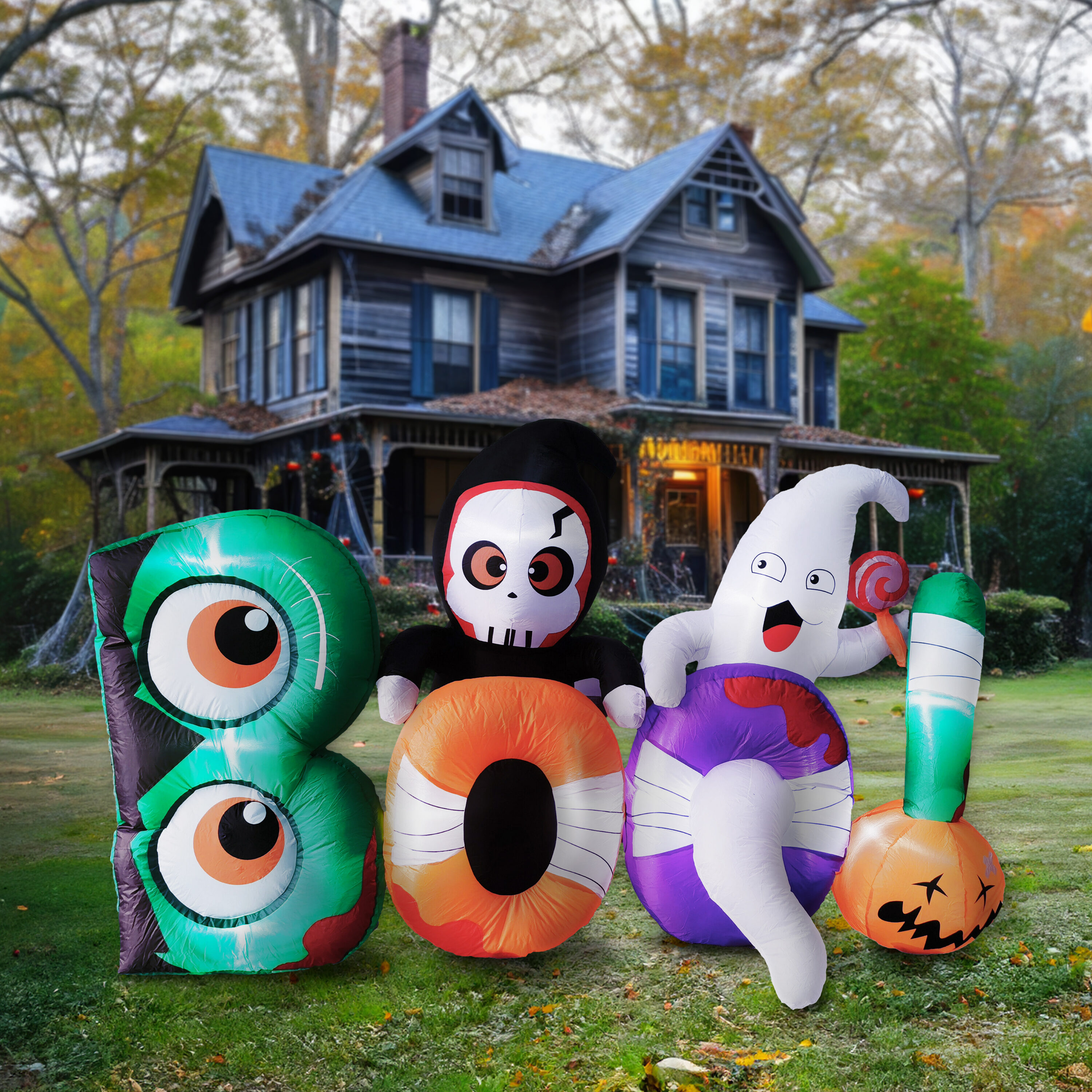 Haunted Hill Farm HIBOOSGN081-L Outdoor-Halloween-Decor - View #9