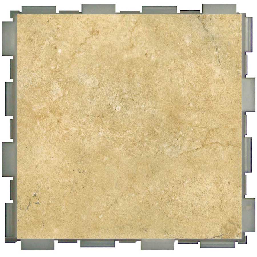SnapStone 11-007-01-01 Interlocking Nutmeg 6-in x 6-in Glazed Porcelain Stone Look Interlocking Tile (3-sq. ft/ Carton)